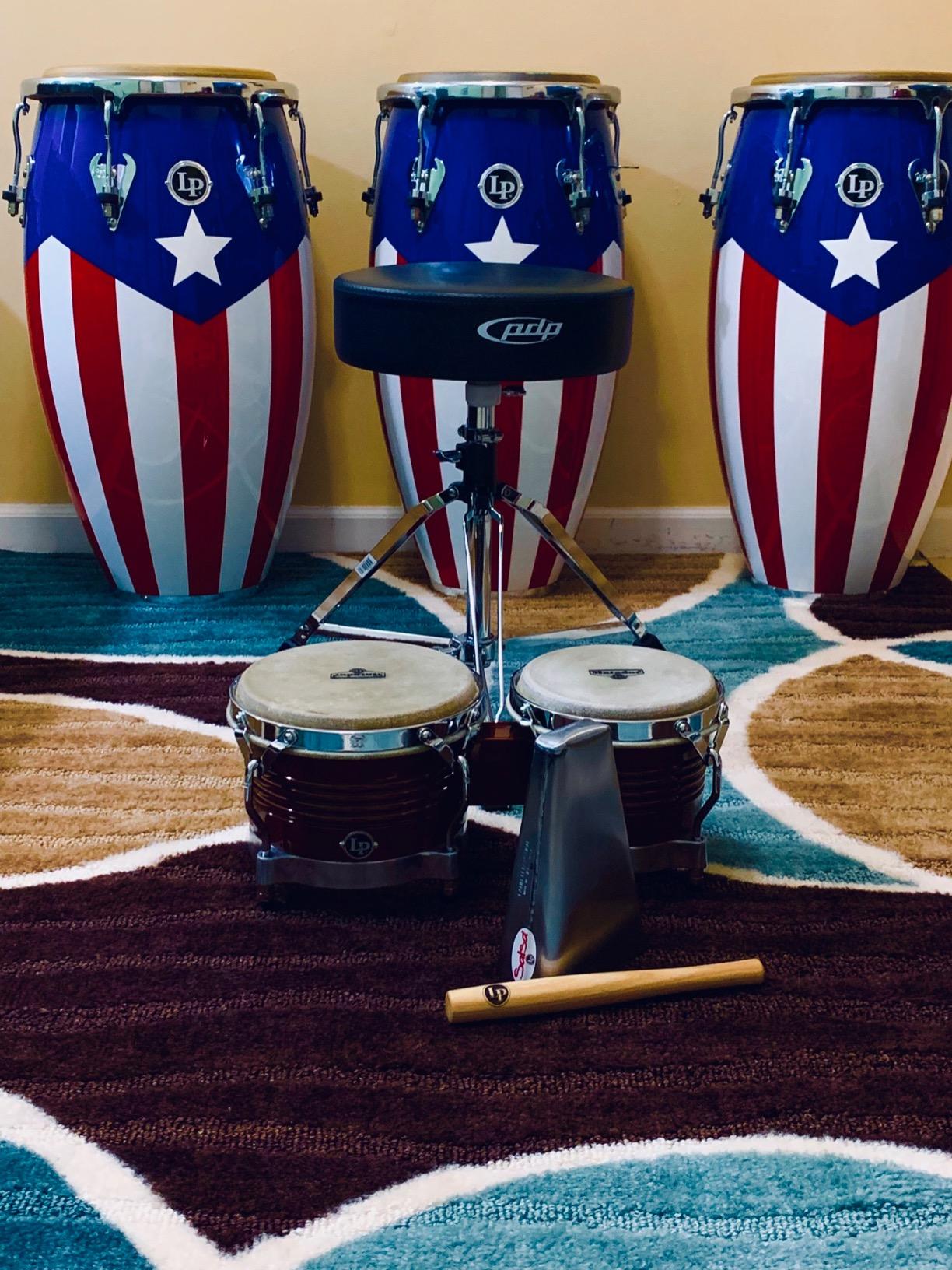 Latin Percussion LP Matador Puerto Rican Flag Conga 11-3/4 Inch customer photo 2