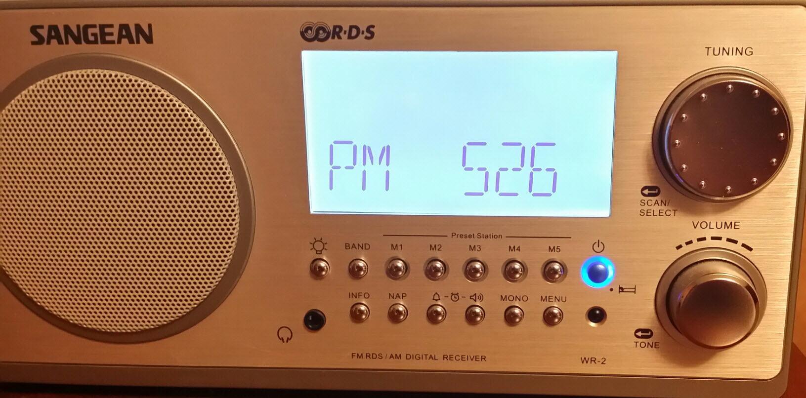Sangean WR-2 AM/FM-RBDS Wooden Cabinet Digital Tuning Radio (Black) customer photo 1