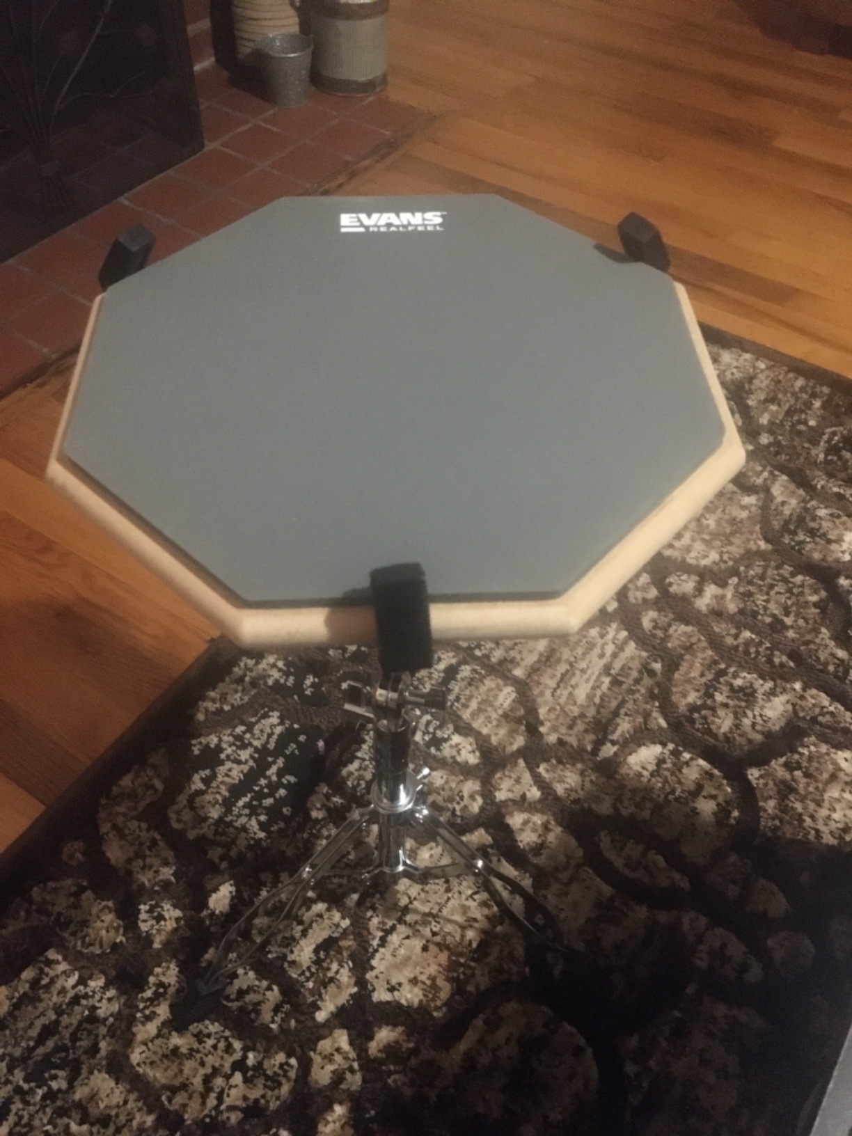 Evans RealFeel Single-Sided Drum Practice Pad, 12 Inch | Realistic stick response, quiet practice, durable construction, consistent rebound customer photo 2