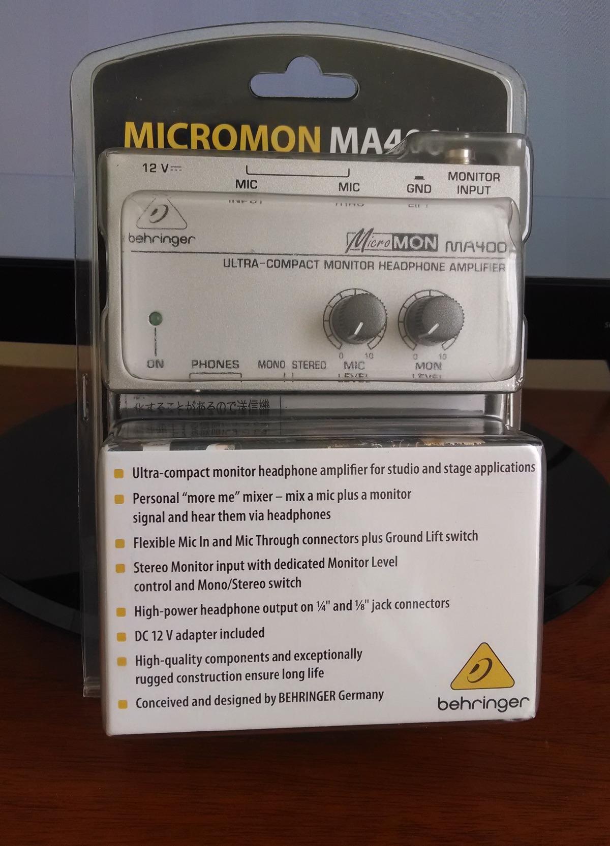 Behringer MICROMON MA400 Ultra-Compact Monitor Headphone Amplifier, Silver customer photo 2