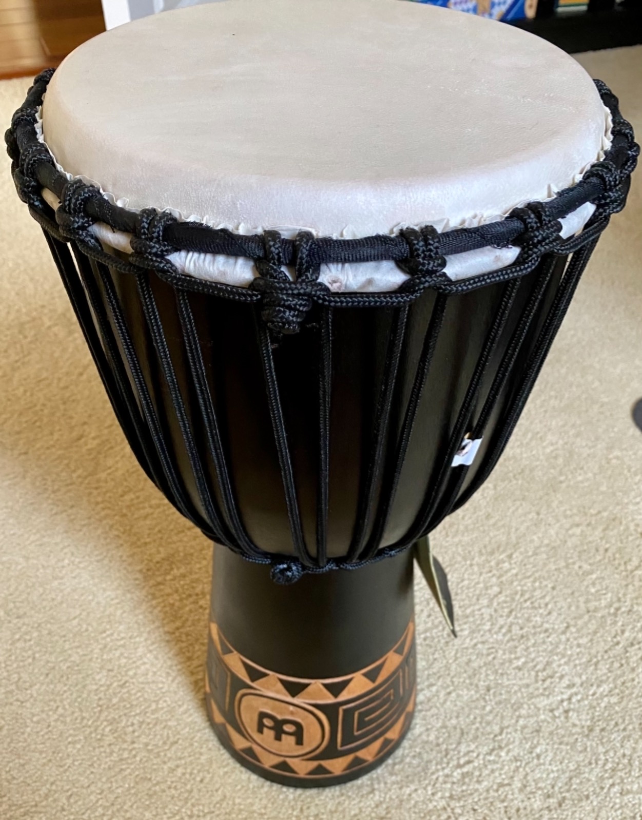 HDJ3-S | Professional Hand Carved African Drum, Solid Mahogany Shell, Goat Skin Head, For All Skill Levels and Settings customer photo 1
