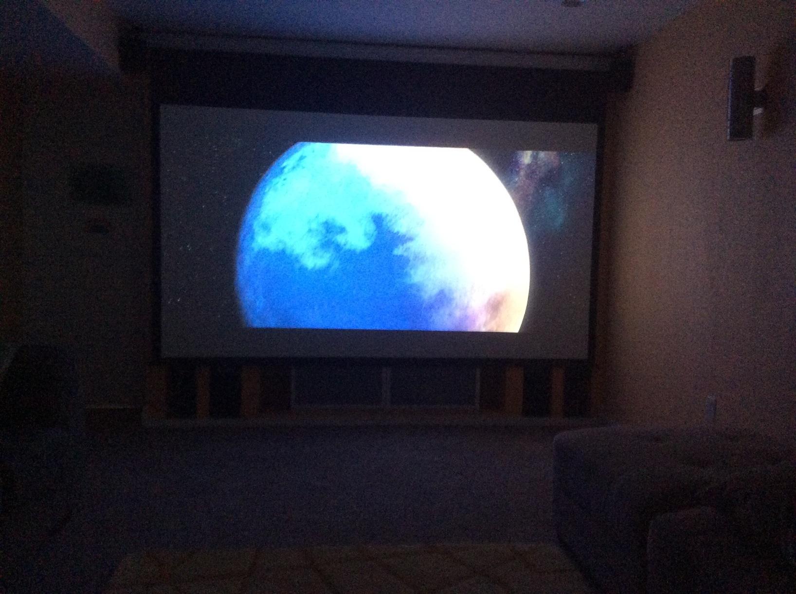 Elite Screens Spectrum 2 Electric Motorized Projector Screen, 100-Inch 16:9, 12-Inch Drop Down, MaxWhite FG 4K/8K UHD, SPM100H-E12 customer photo 1