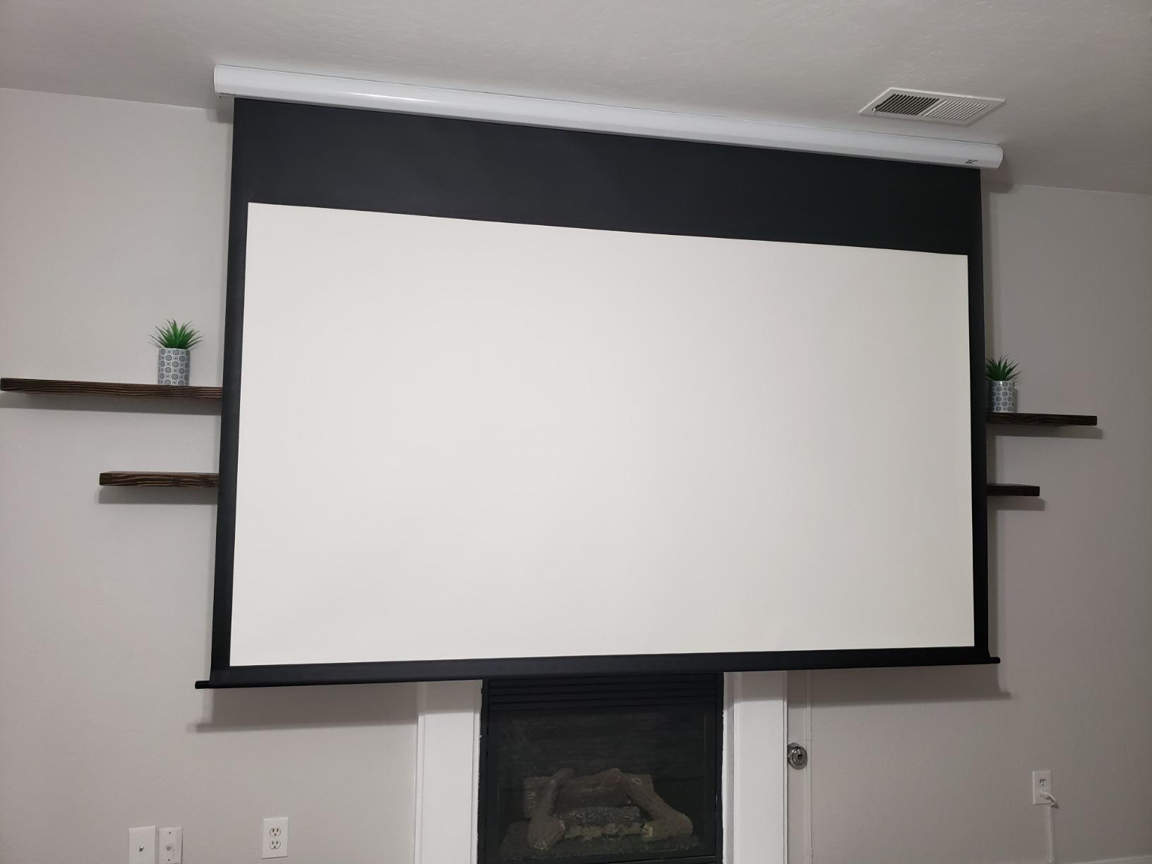 Elite Screens Spectrum 2 Electric Motorized Projector Screen, 100-Inch 16:9, 12-Inch Drop Down, MaxWhite FG 4K/8K UHD, SPM100H-E12 customer photo 2