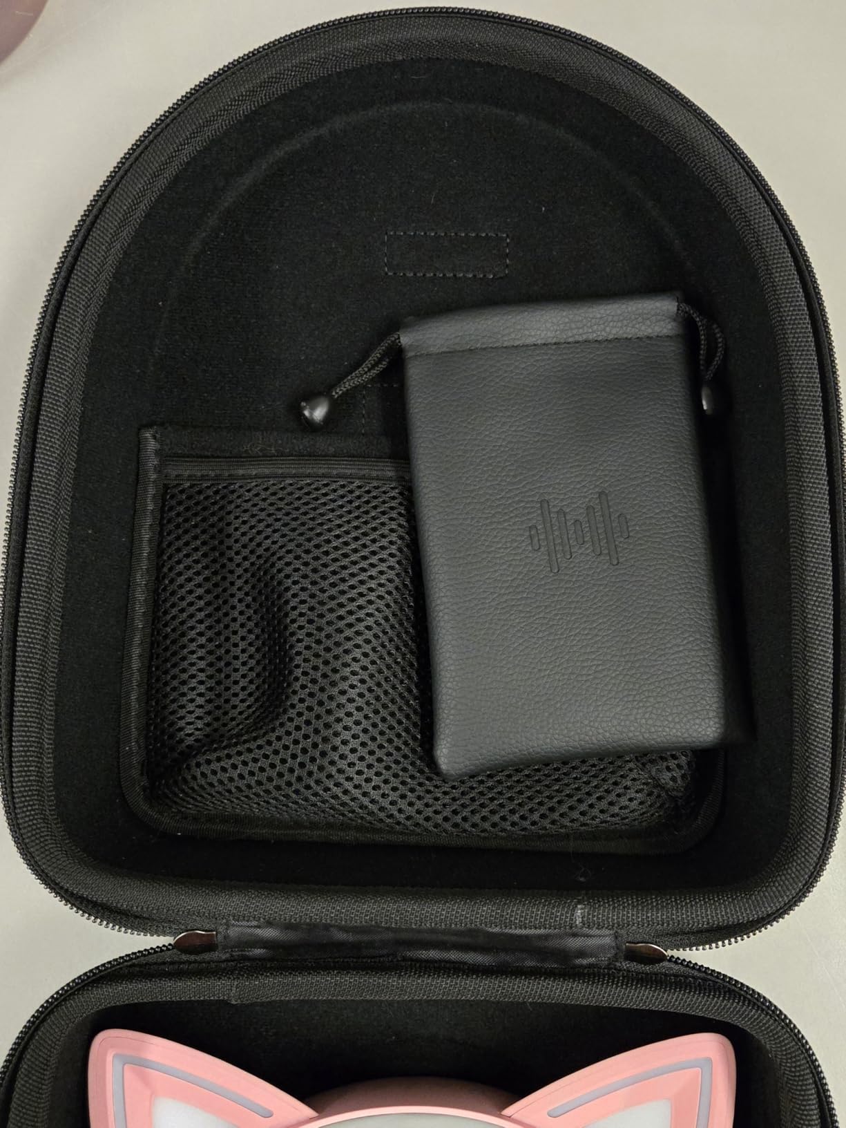 Geekria Shield Case for Large-Sized Over-Ear Headphones, Replacement Protective Hard Shell Travel Carrying Bag with Cable Storage, Compatible with Audio-Technica ATH-AD990X, AKG K701 (Black) customer photo 2