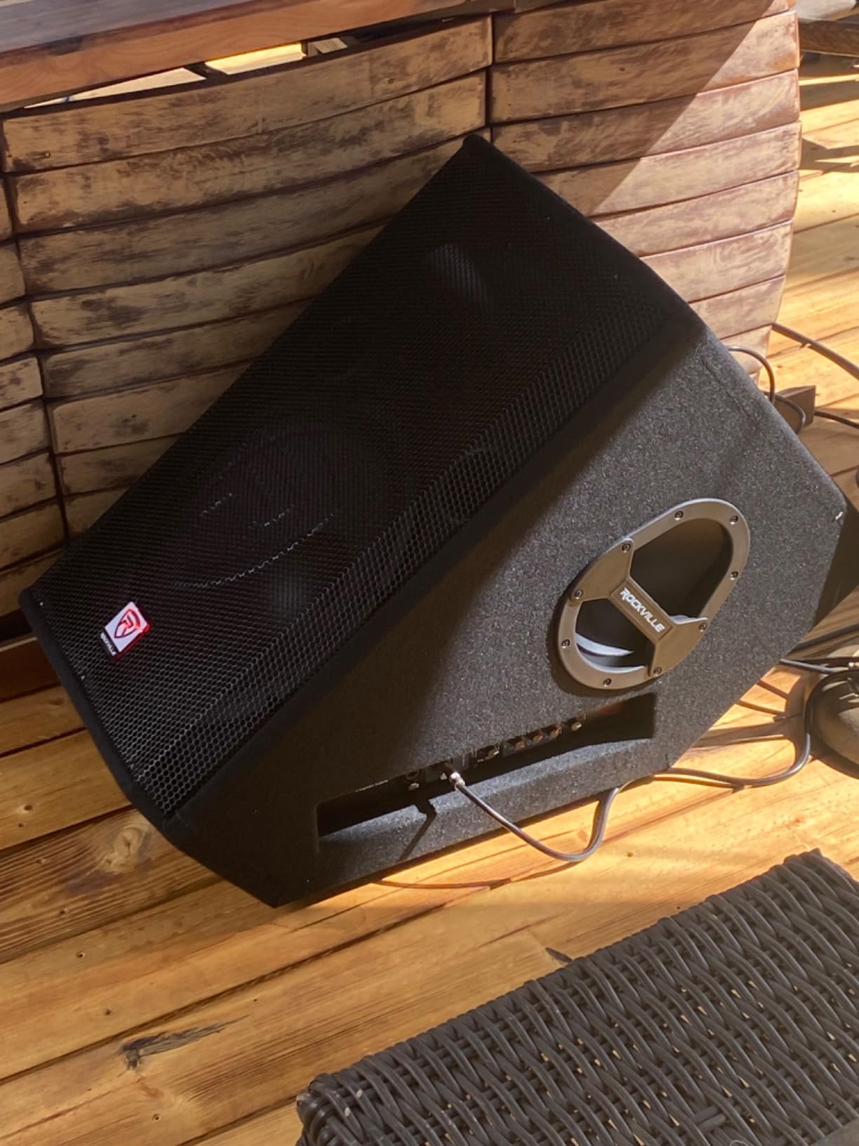 Rockville RSM15A 15 inch 2-Way Powered Floor Monitor Speaker for Stage, 1400W Peak, 350W RMS, XLR and 1/4-Inch Inputs, Link Out, 3-Band EQ, Feedback Filter, 45Hz-20kHz, 70 x 50 Degree Horn customer photo 2