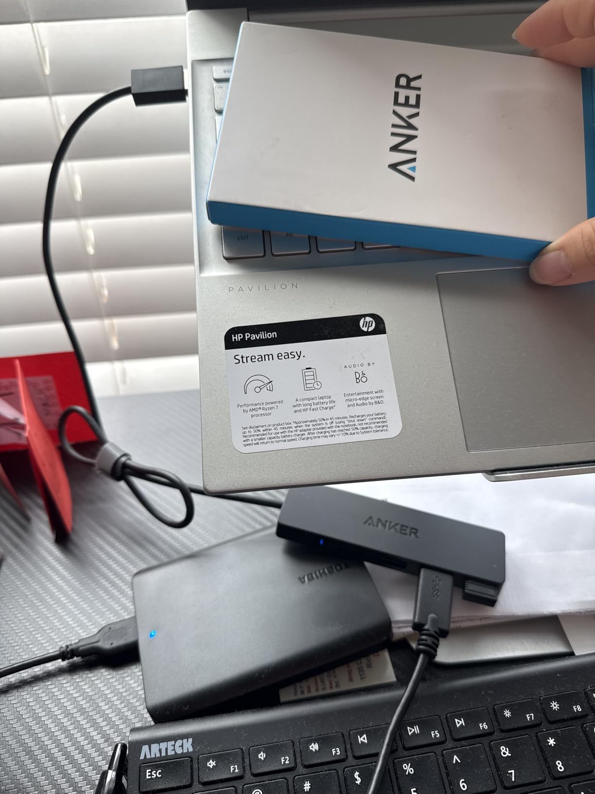 Anker USB Hub 4 Ports with 5Gbps Data Transfer, Multiple USB 3.0 Hub, USB Splitter for Laptop, Extender for A Port customer photo 2