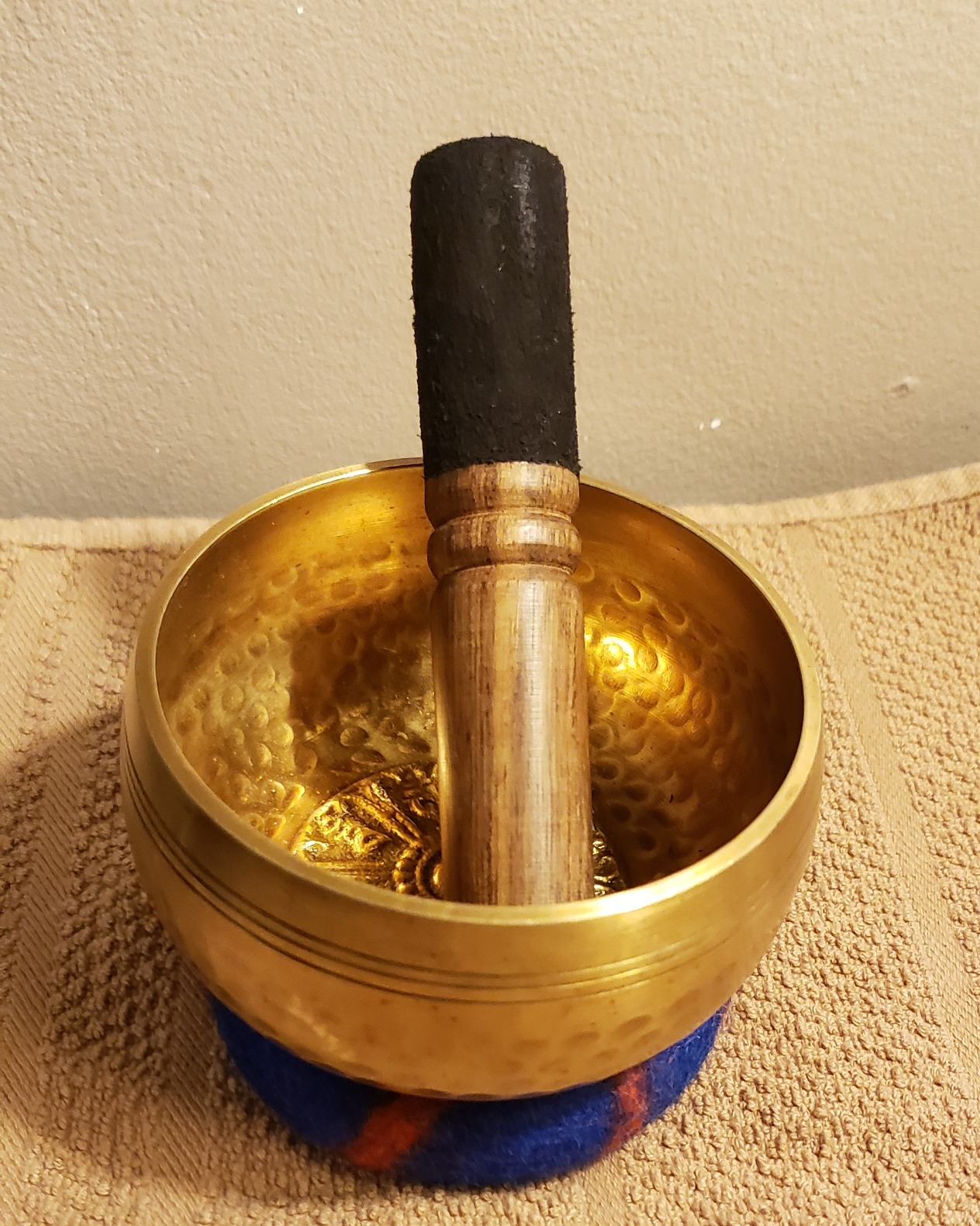 Tibetan Singing Bowl Set by The Ohm Store with 'Medicine Buddha' Engraving - Meditation Sound Bowl and Wooden Striker Handcrafted in Nepal - Spiritual Gift for Women and Men customer photo 1