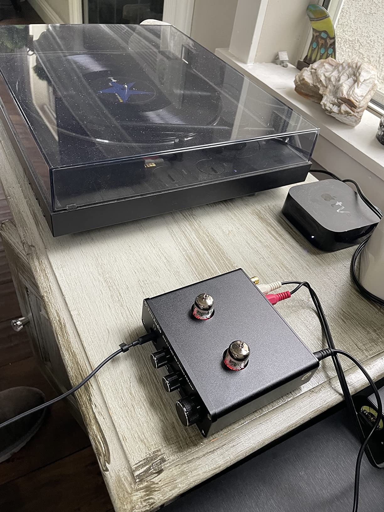 Fosi Audio Box X4 Phono Preamp with Vacuum Tubes for MM Turntable Phonograph Record Player with Volume Bass Treble Control customer photo 2