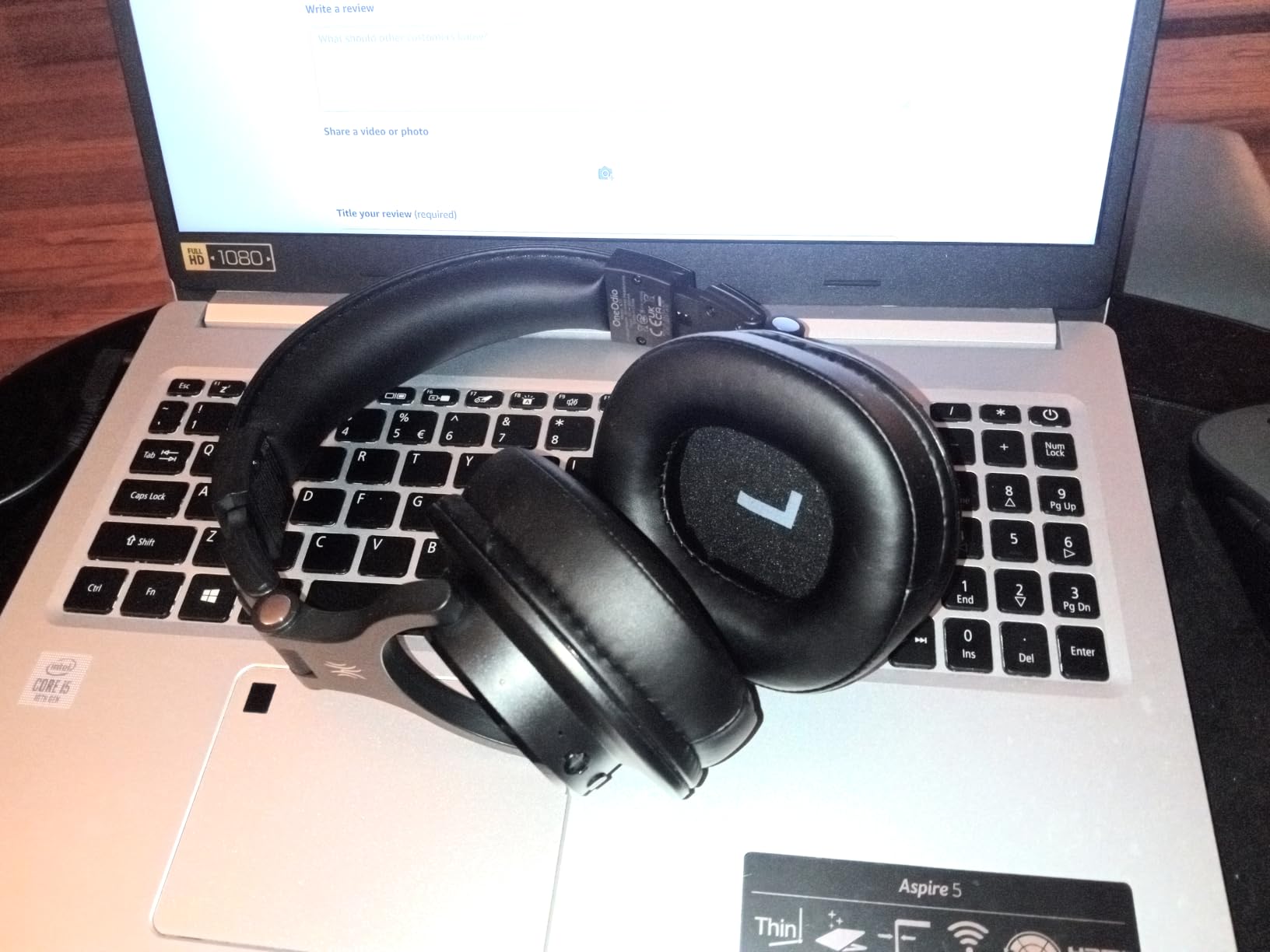 OneOdio A70 Bluetooth Over-Ear Headphones, Hi-Res Wired DJ Studio - Black | Wireless over-ear headphones with 72H playtime, 3.5mm/6.35mm wired jacks for studio monitoring, mixing, guitar, amp and PC customer photo 1
