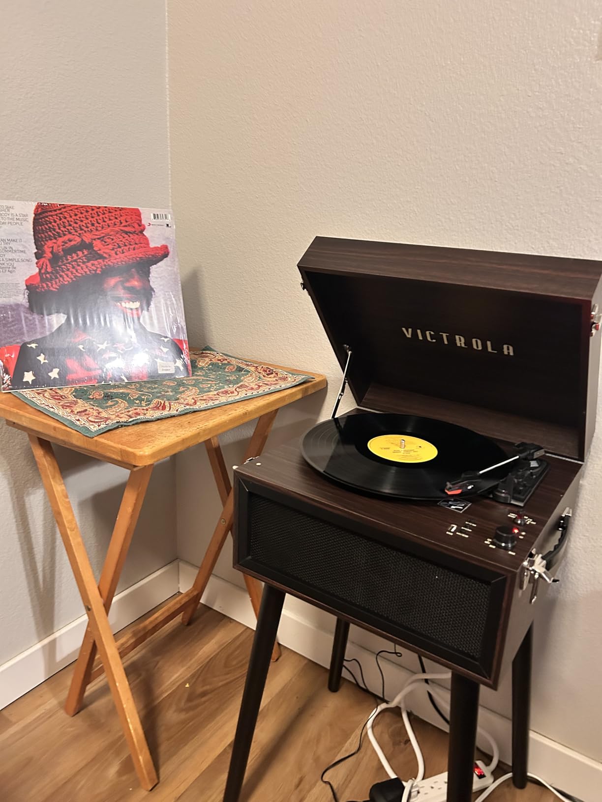 Victrola Liberty - 5-in-1 Bluetooth Record Player with Stand - Espresso customer photo 2
