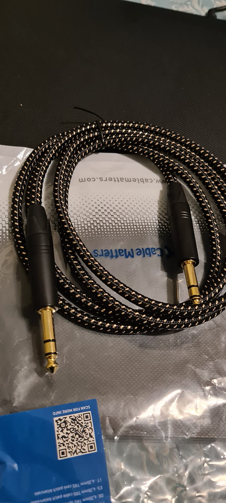 Cable Matters Premium Braided Balanced 1/4 Inch TRS Cable, 6ft | Balanced Stereo Audio, Gold-Plated Connectors, Oxygen-Free Copper customer photo 1