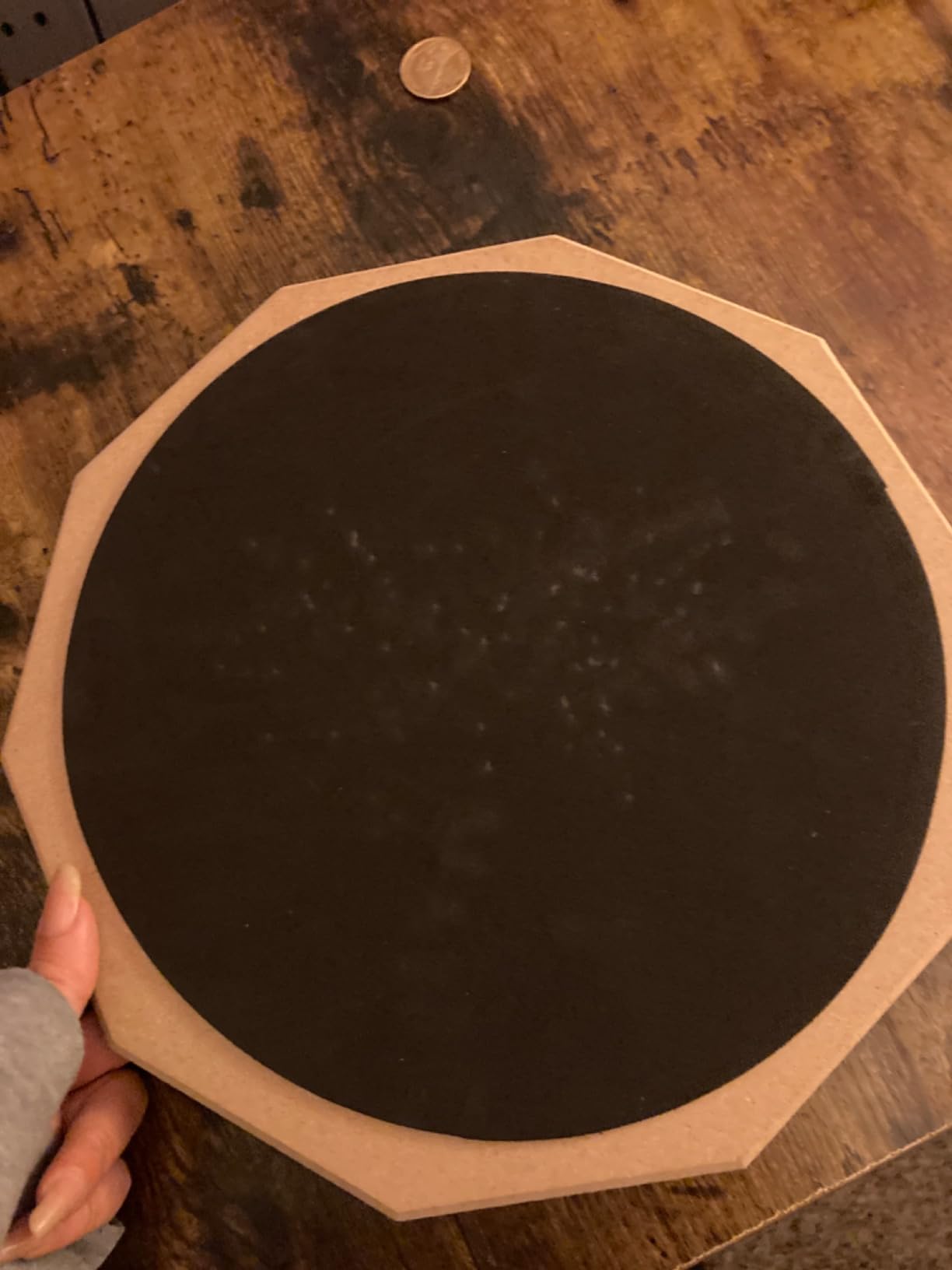 12 Inches Drum Practice Pad Silent Drum Pad Set Gray 2-Sided With Drum Sticks customer photo 2