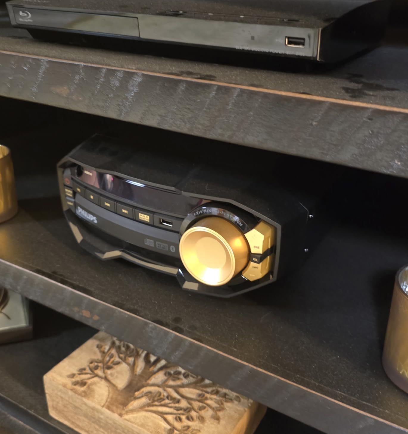 PHILIPS FX10 Bluetooth Stereo System for Home with CD Player, MP3, USB, FM Radio, Bass Reflex Speaker, 230 W, Remote Control Included customer photo 2