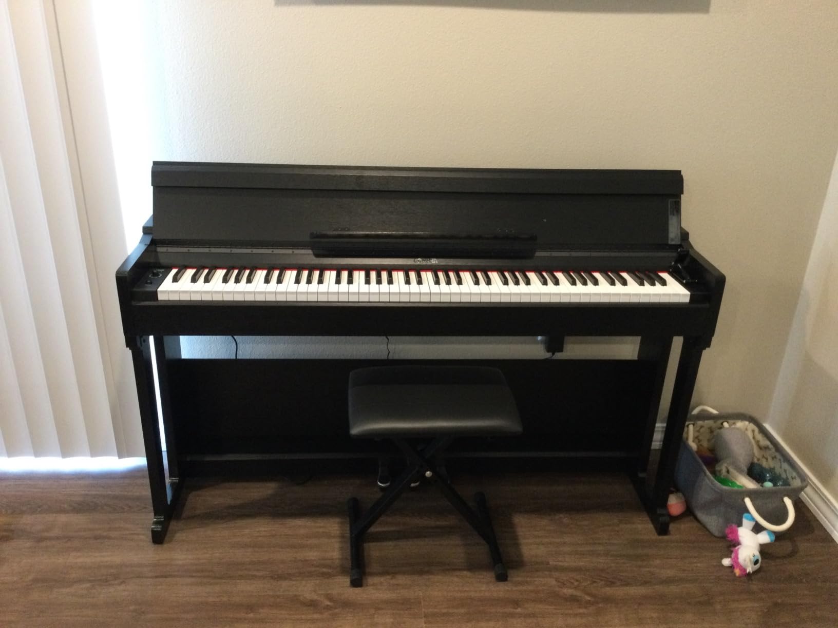Donner DDP-90 Pro Digital Piano 88 Key Weighted Keyboard, Electric Piano Keyboard Full Size with Folding Cover, Three Pedals, Wireless MIDI Audio, 238 Tones, Gifts for Women Girls Beginners, Black customer photo 2