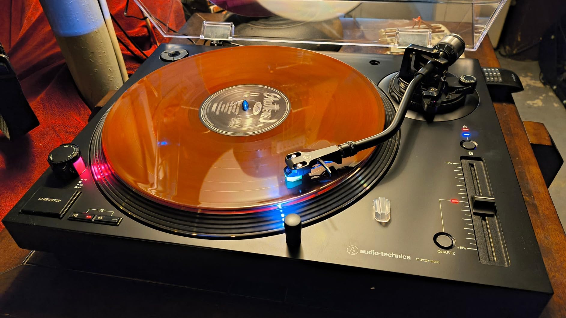 Audio-Technica AT-LP120XBT-USB-BK Wireless Direct-Drive Turntable (Analog, Wireless & USB), Fully Manual, 3 Speed, Convert Vinyl to Digital, Built-in Pre-Amp, Black | Three speeds, analog output, built-in preamp, converts records to digital customer photo 2