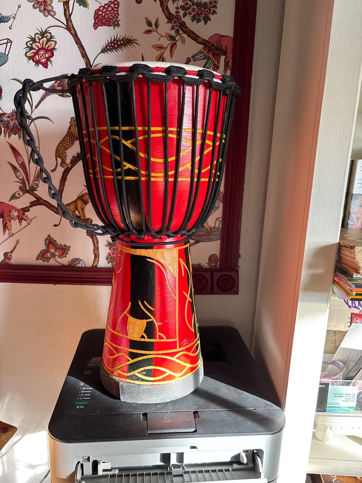 Djembe Drum, AKLOT African Drum Cloth Stitching 11'' x 20'' ABS Resin Lightweight Goatskin Drumhead for Starter Beginners customer photo 1