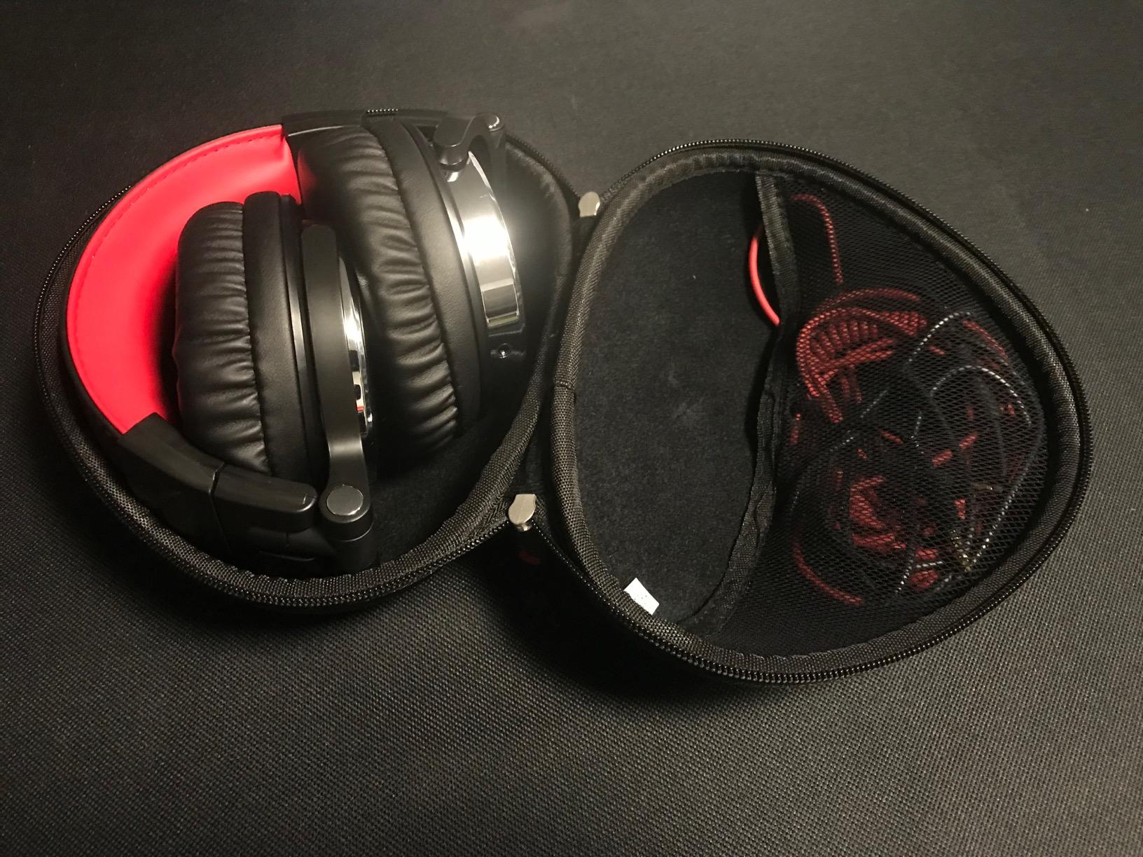 Hermitshell Hard Travel Case for OneOdio Wired Over Ear Headphones Studio Monitor & Mixing DJ Stereo Headsets (Black+Red) customer photo 1