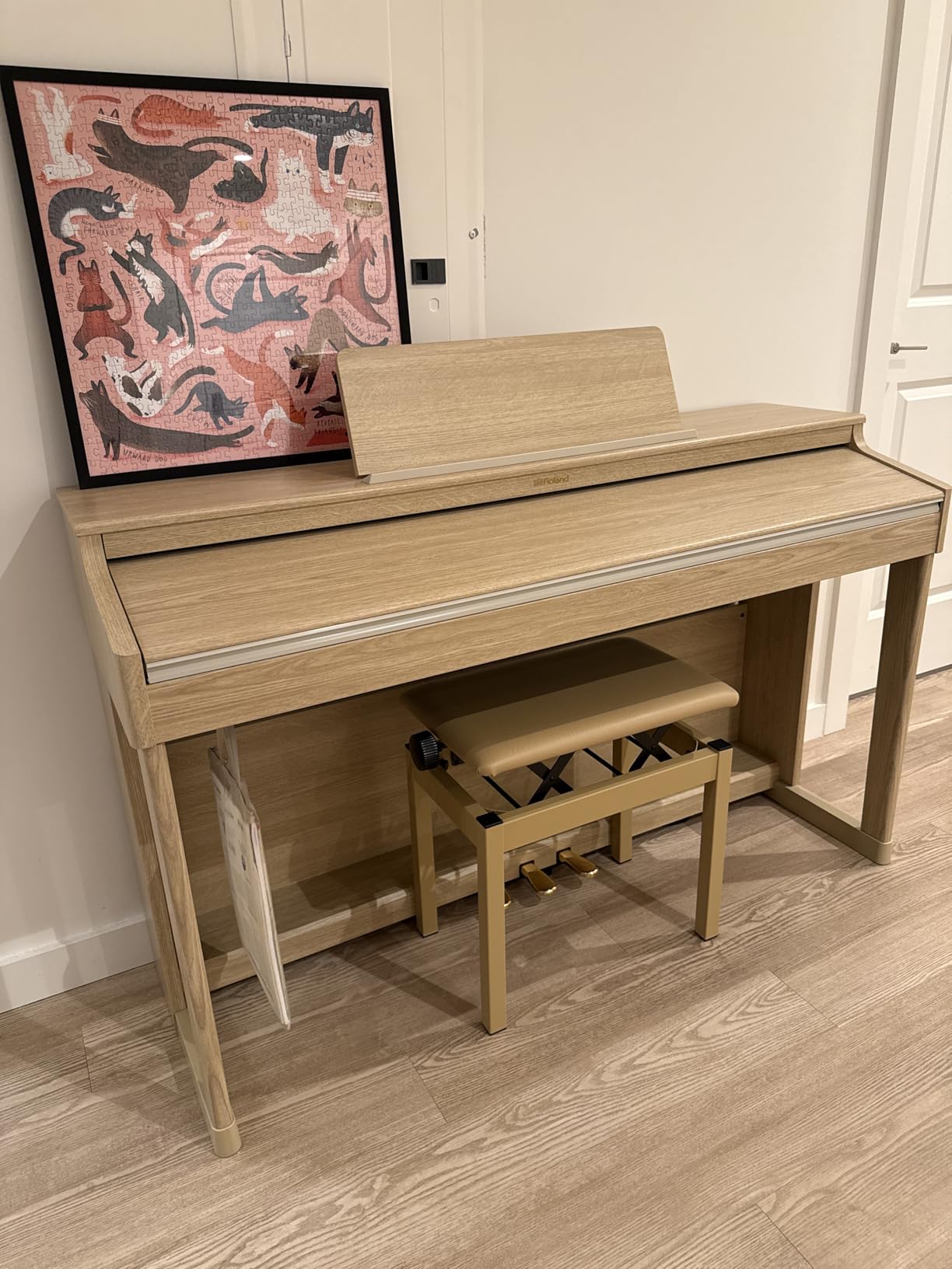 Roland RP701-CB 88-Key Digital Home Piano with Furniture-Style Console Cabinet customer photo 1
