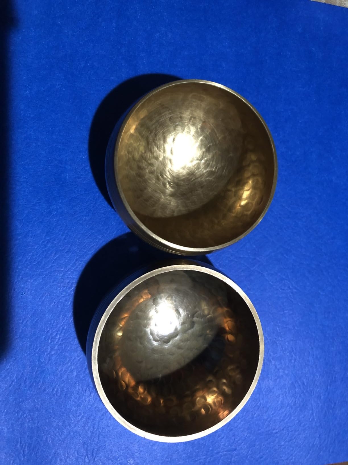 Premium Tibetan Singing Bowl Set - Authentic Handcrafted Mindfulness Meditation Holistic Sound 7 Chakra Healing Gift by Himalayan Bazaar (3 Inch, Gold) customer photo 2