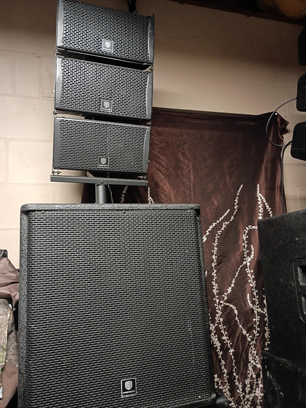 PRORECK Club 8000 18-inch 8000W P.M.P.O Stereo DJ/Powered PA Speaker System Combo Set 6 Line Array Speakers and Two 18 inch Subwoofers with Bluetooth/USB Drive Read/SD Card/Remote Control customer photo 1