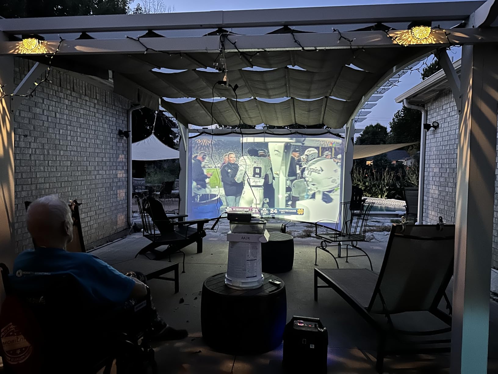 FUDONI Projector with 5G WiFi & Bluetooth, Native 1080P 18000L Portable, Compact Outdoor Movie Projector, Home Theater, Built-in Speaker, HDMI USB AV, Works with Firestick, Laptop, iOS, Android, PS5 customer photo 1