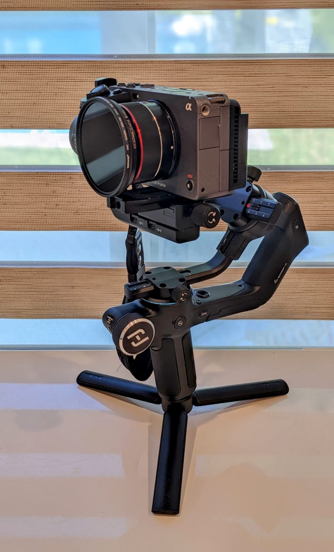 Feiyu SCORP-C Gimbal Stabilizer for Cameras DSLR and Mirrorless Camera, 3-Axis Camera Gimbal, 5.5lbs Payload, for Sony a7IV A6300/A6400 A7S3 a9/a7 for Canon 5D3/80D for Nikon D7500/Z5/Z6 II customer photo 1