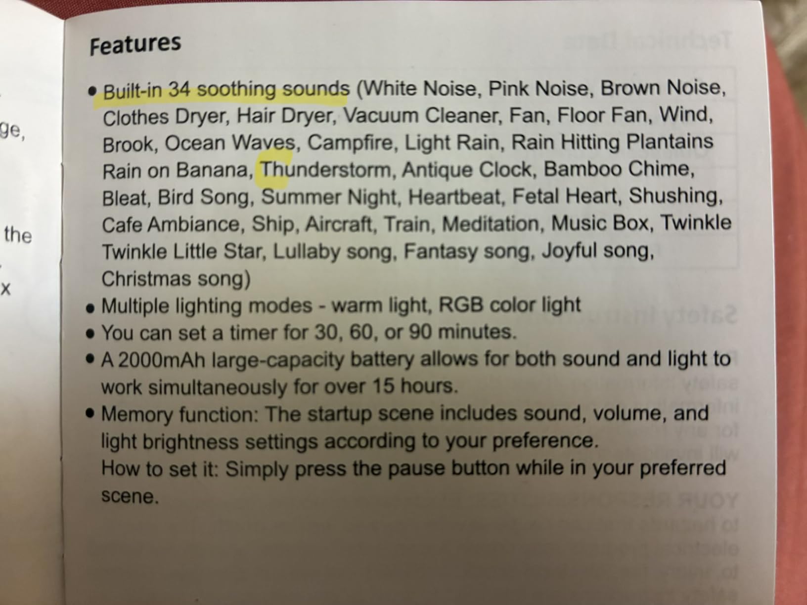White Noise Sound Machine Baby for Sleeping with Night Light - 34 Soothing Sounds, Rechargeable White Noise Machine for Kids Adults, Portable Lullaby Sleep Machine Baby Soother Home Travel customer photo 2