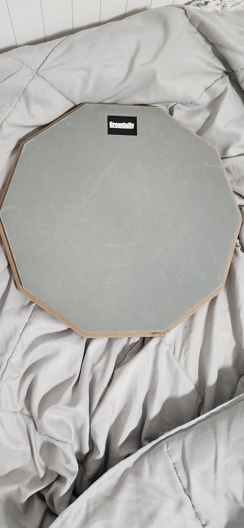 Drum Practice Pad for drumming drum pad and sticks 12 In, Sided With 2 Pairs/4 Maple 5A Drum Sticks & Storage Bag (Gray) customer photo 2