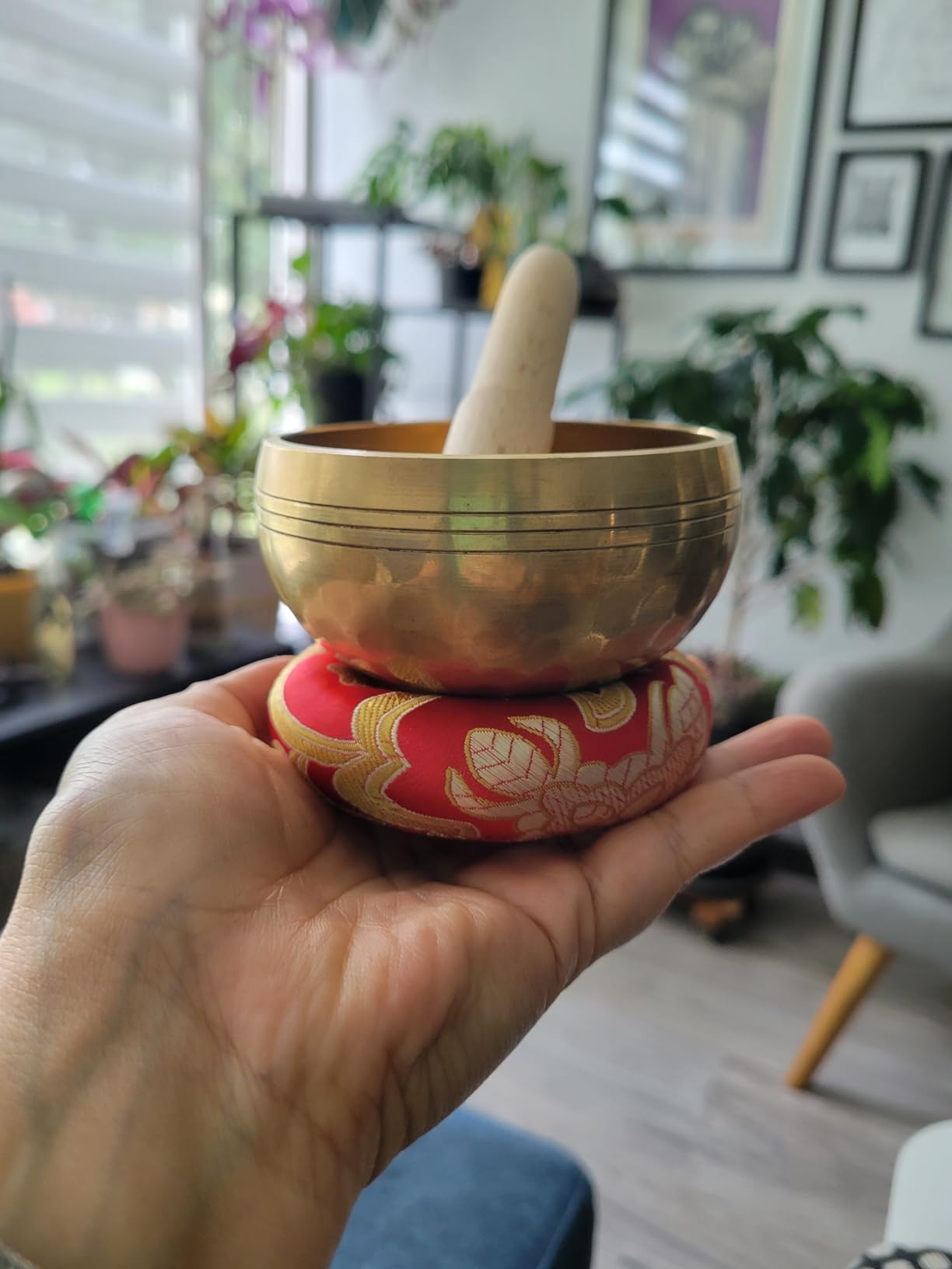 Singing Bowls, Tibetan Singing Bowl Set, Meditation Bowl, Sound Bowls-Easy To Play for Beginners customer photo 2