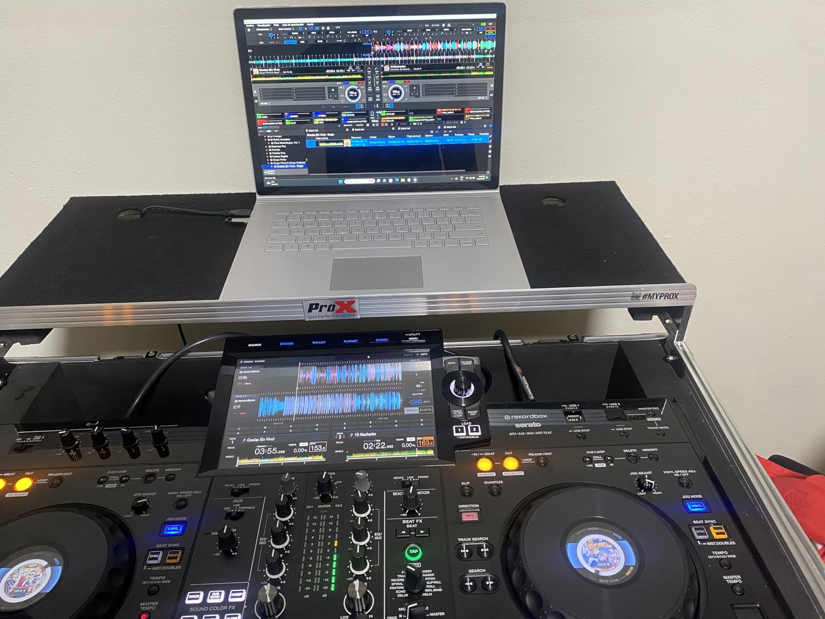 ProX XS-XDJRX3 WLT ATA Flight Case For Pioneer DDJ-REV5 XDJ-RX3 DJ Controller with Laptop Shelf 1U Rack Space and Wheels customer photo 2