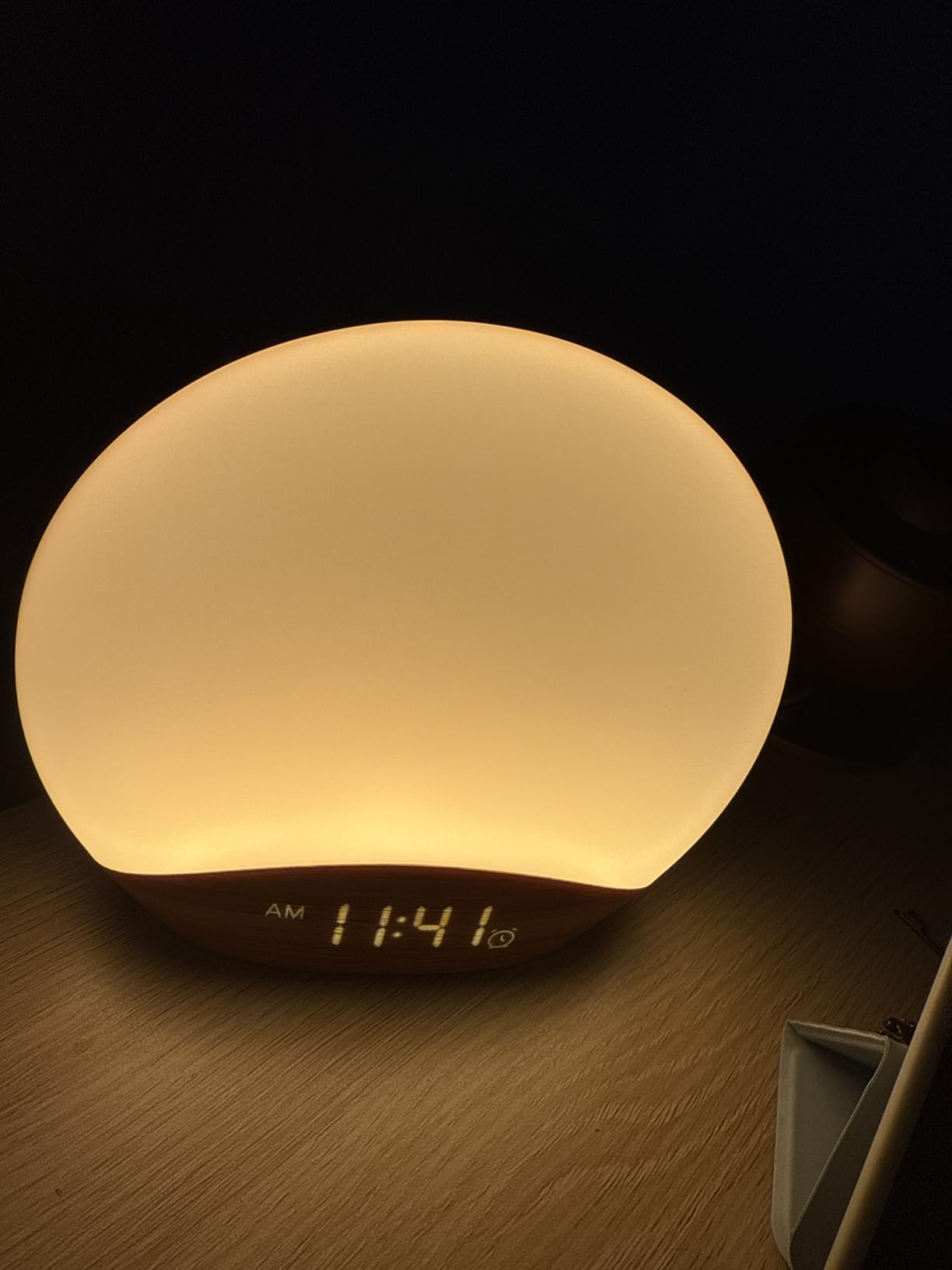 Sound Machine Sunrise Alarm Clock with Night Light for Bedrooms | 26 Nature Inspired Sleep Sounds, 0-100% Dimmable Clock, Sunrise Lamp, Wake Up Light, Brown/Pink/White Noise for Baby, Kids customer photo 2