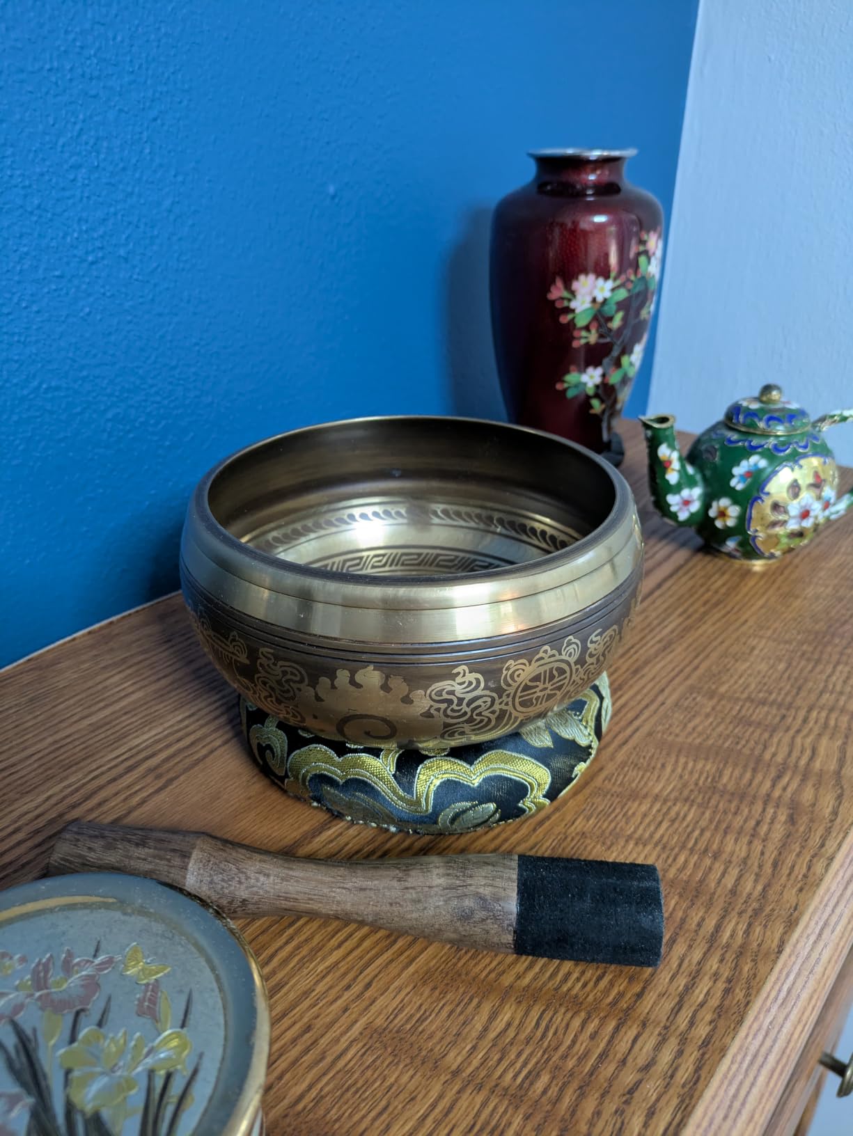 Tibetan Singing Bowls, Authentic Meditation Sound Bowls Handcrafted in Nepal for Yoga, Chakra Healing, Mindfulness, Self Care Spiritual Gifts for Women customer photo 2