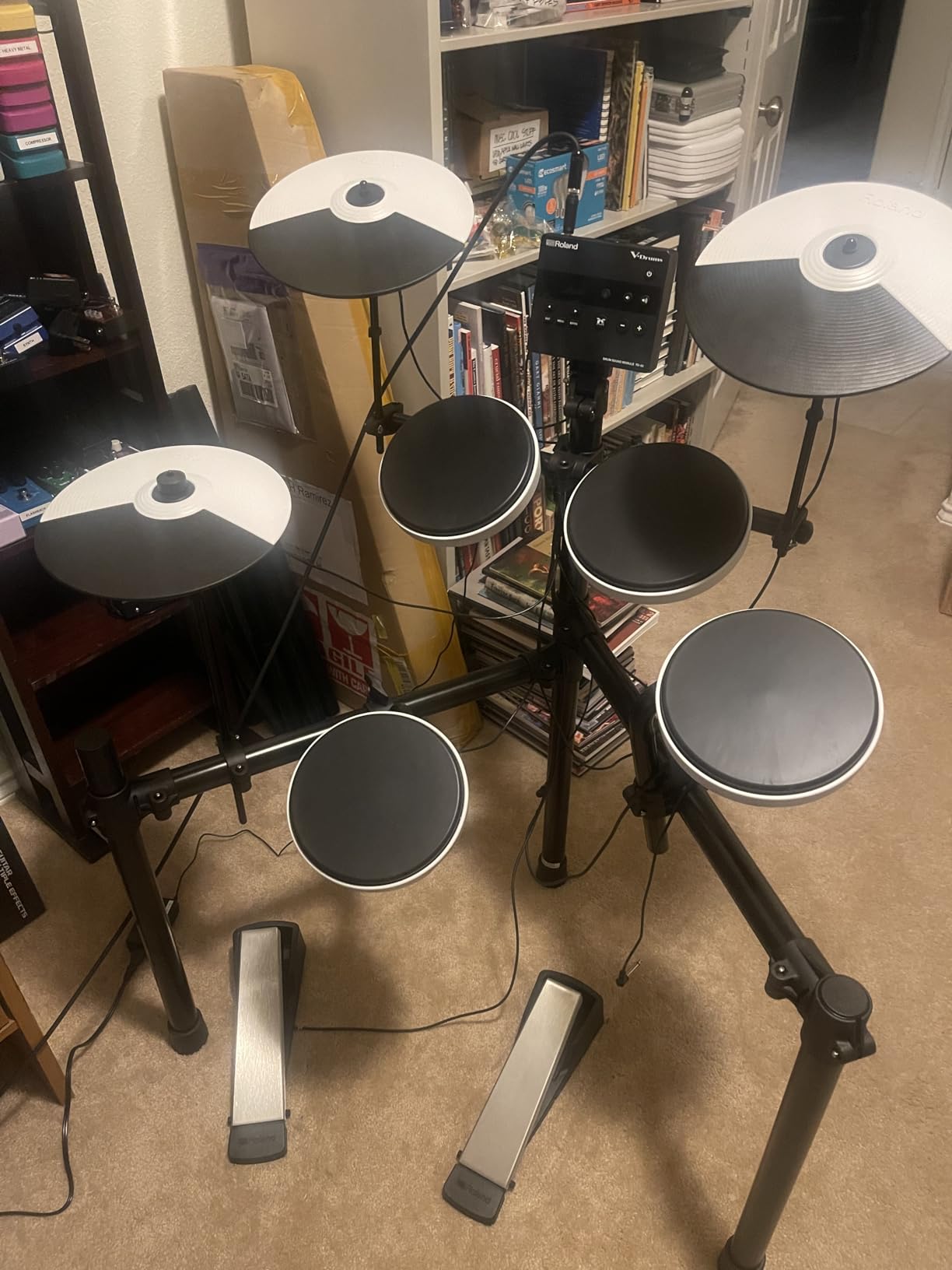 TD-02K V-Drums Entry-Level Compact Electronic Drum Kit | Kit with Expressive Playability, Noise-Reducing Features, Height-Adjustable Stand and Optional Bluetooth Expansion customer photo 1