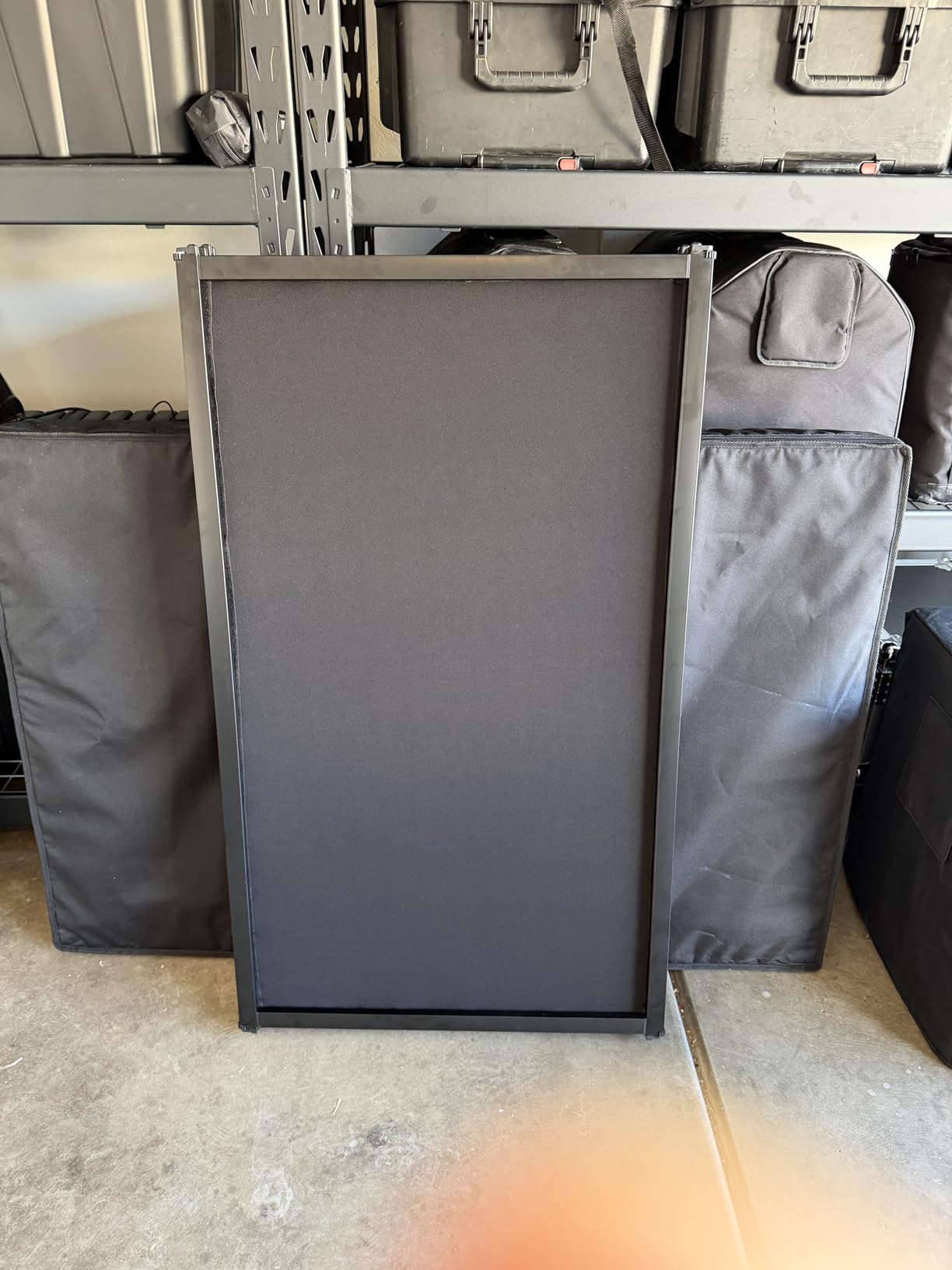 PRORECK DJ Foldable Facade Portable Event Booth Panels 4 Detachable Black Metal Frame Projector Display Scrim Panel with Carry Bag (black and white) customer photo 2
