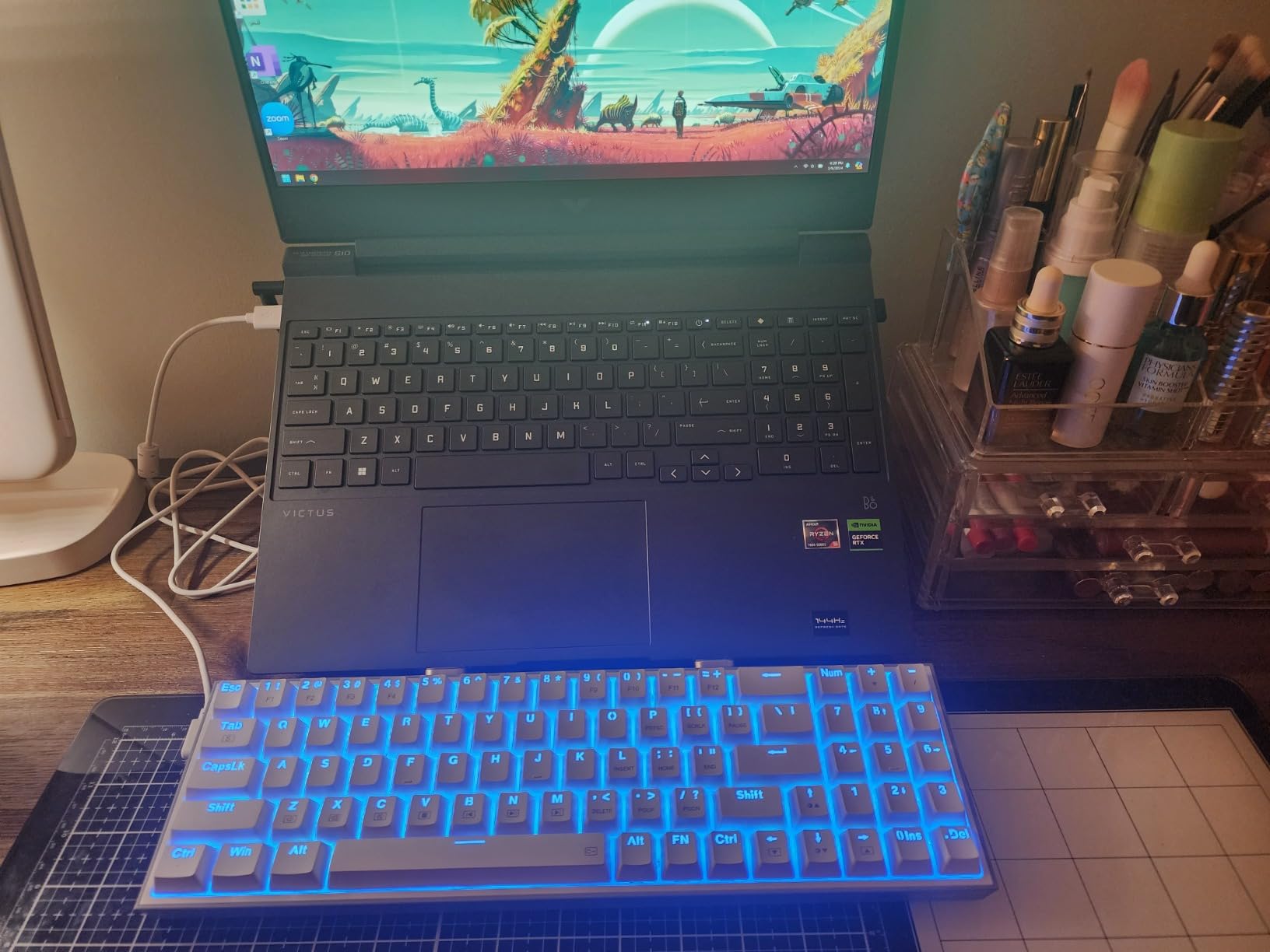Redragon K628 Pollux 75% Wired RGB Gaming Keyboard, 78 Keys Compact Mechanical Keyboard w/100% Hot-Swap Socket, Free-Mod Plate Mounted PCB & Dedicated Arrow Keys, Quiet Red Switch customer photo 1
