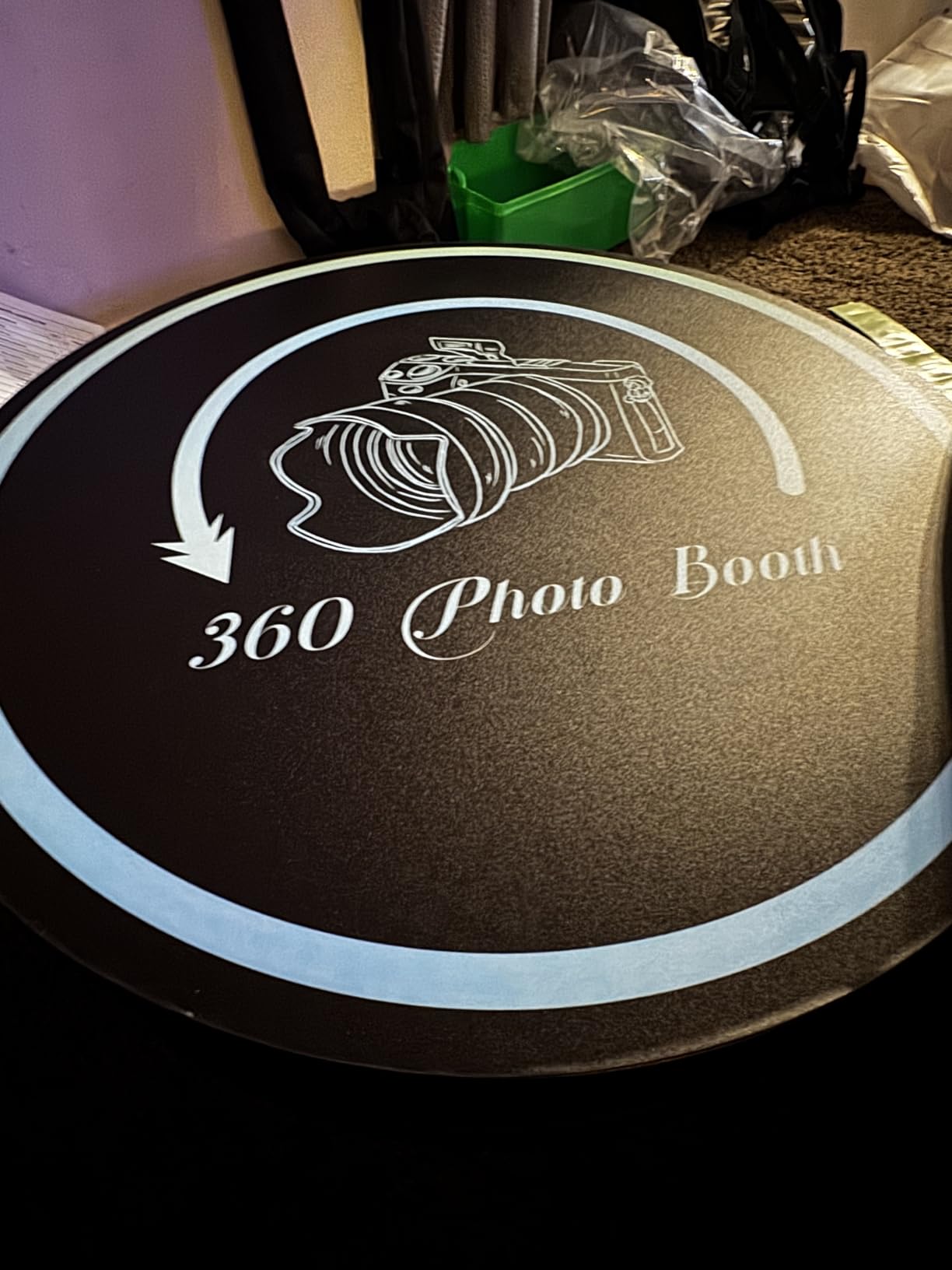 MWE 360 Photo Booth Machine for Parties with Flight Case, Extra Battery, Logo Customization, Software APP Remote Automatic 360 Spin Camera Booth for 4-5 People (39.4