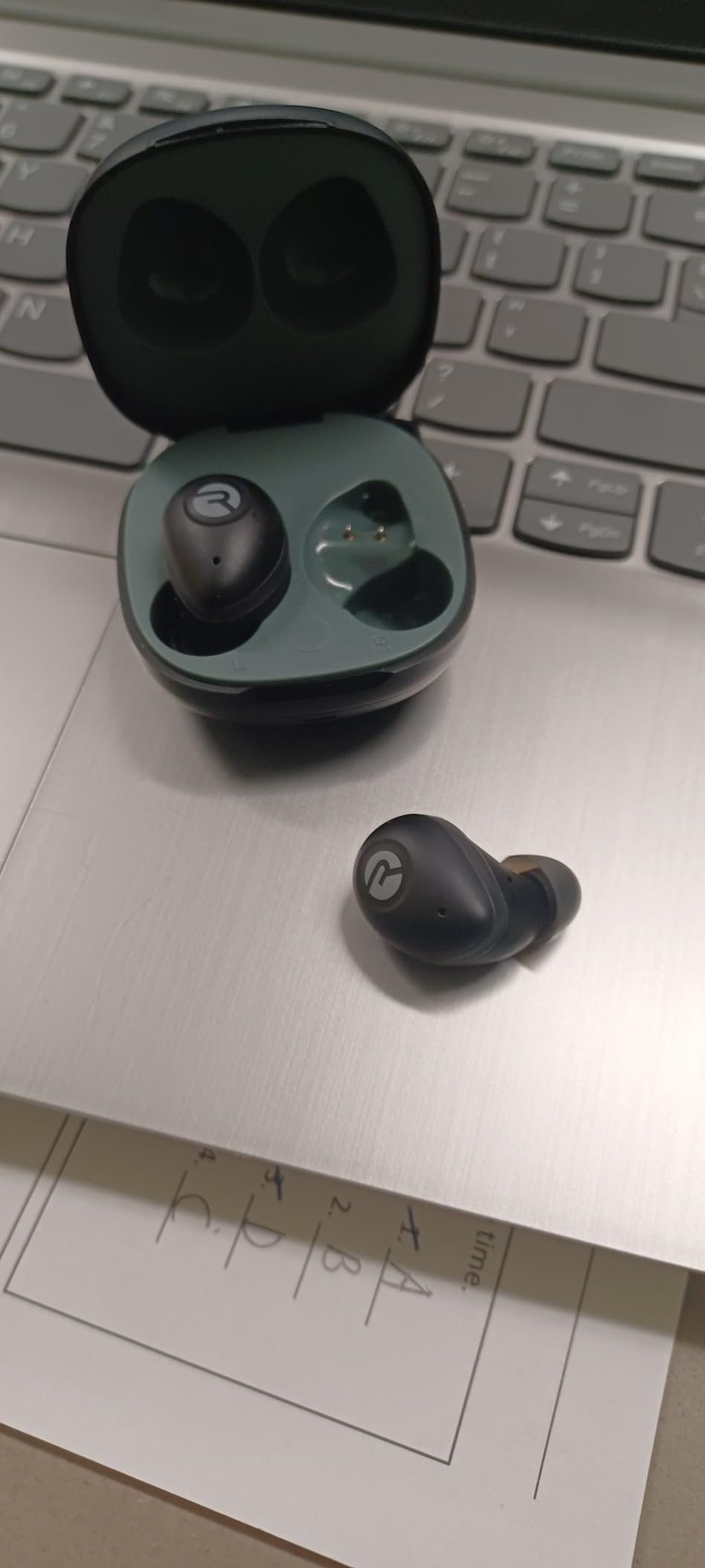Raycon Fitness Bluetooth Wireless Earbuds + Microphone with Active Noise Canceling, Sweat & Water-Resistant Earphones, Running Headphones, Ear Buds Wireless Bluetooth 56 Hours Playtime (Blue) customer photo 2