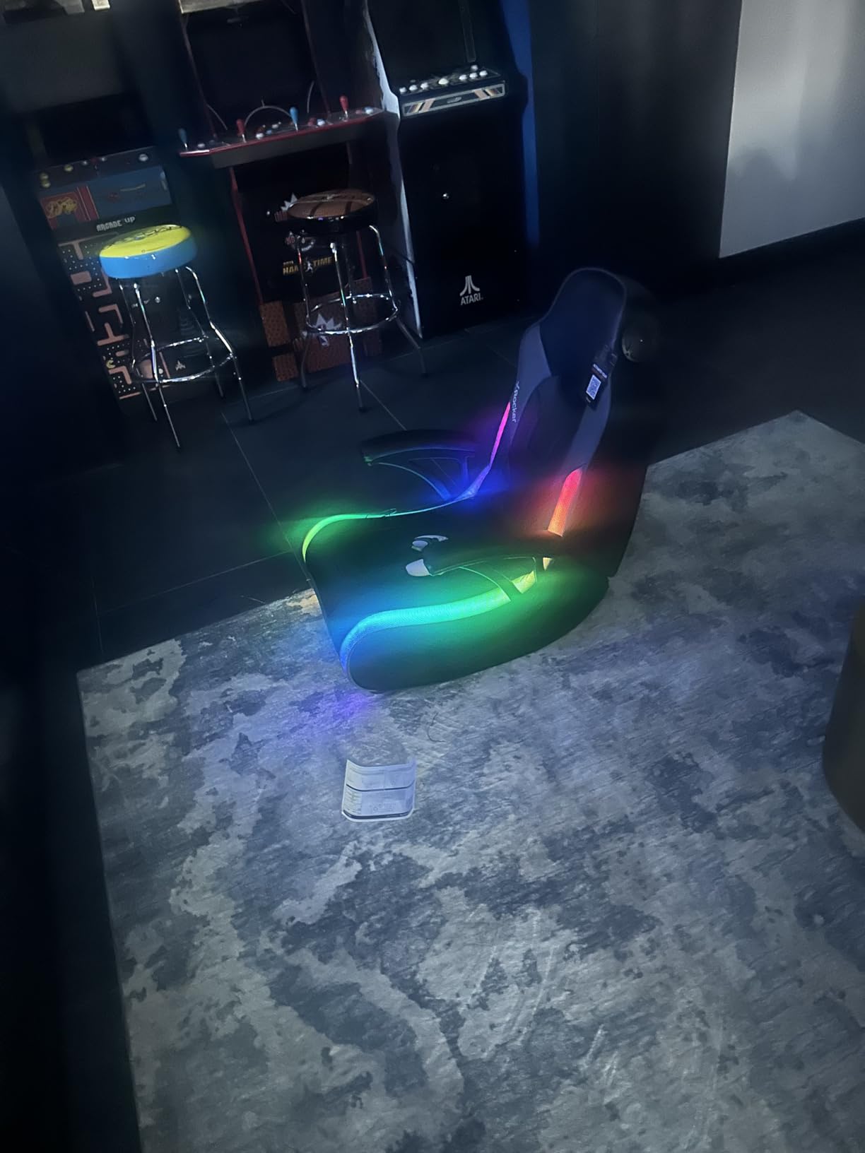 X Rocker Video Gaming Floor Rocker Chair, Built-in Audio, College Dorm Essentials for Guys and Girls, Bedroom, Foldable, Gifts for Gamers customer photo 1