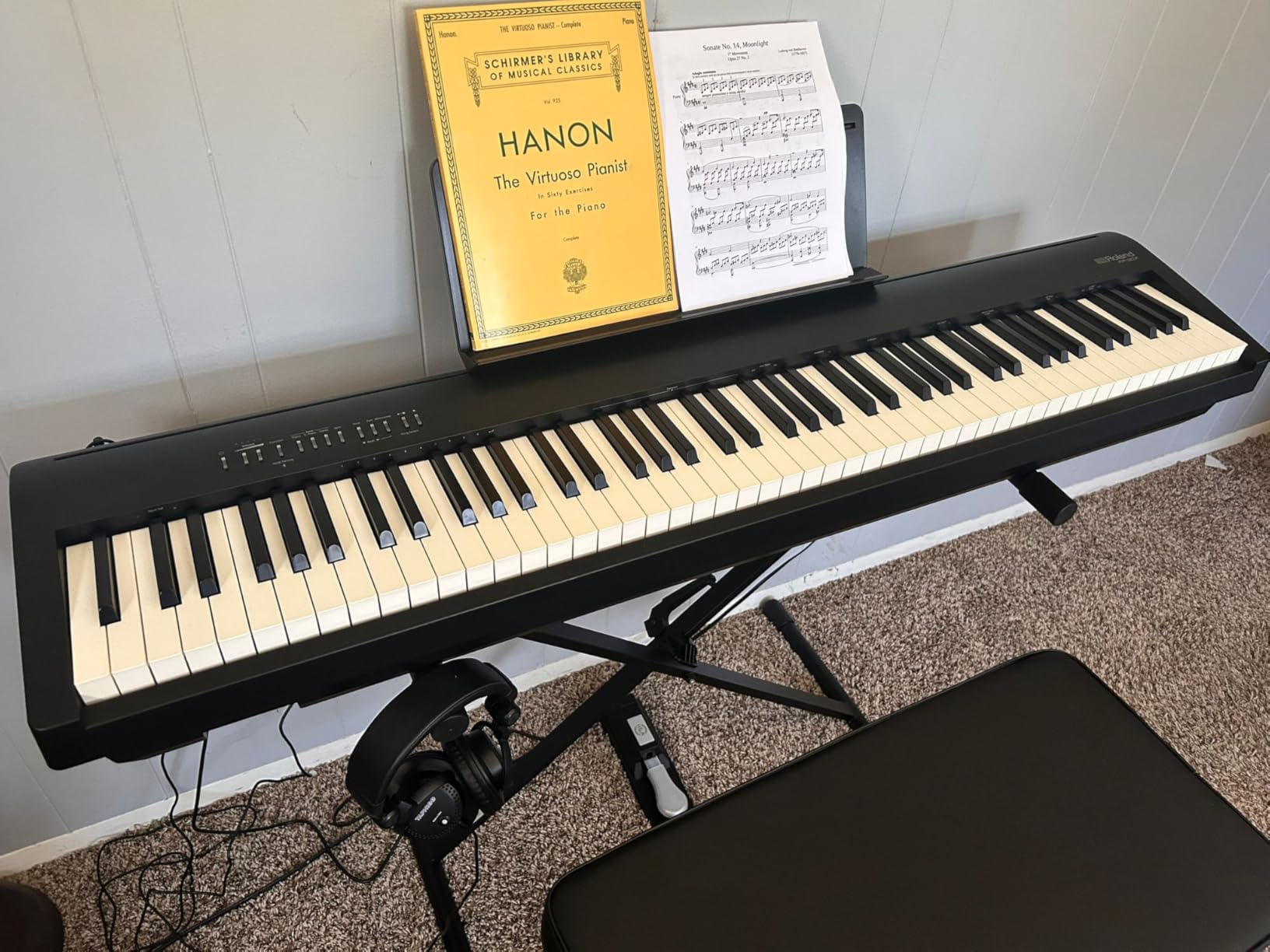 Roland FP-30X Digital Piano Bundle with Stand, Bench & Headphones (Black), SuperNATURAL 88-key Piano Kit with TAPH100 Headphones, Stand, Bench and Sustain Pedal customer photo 1
