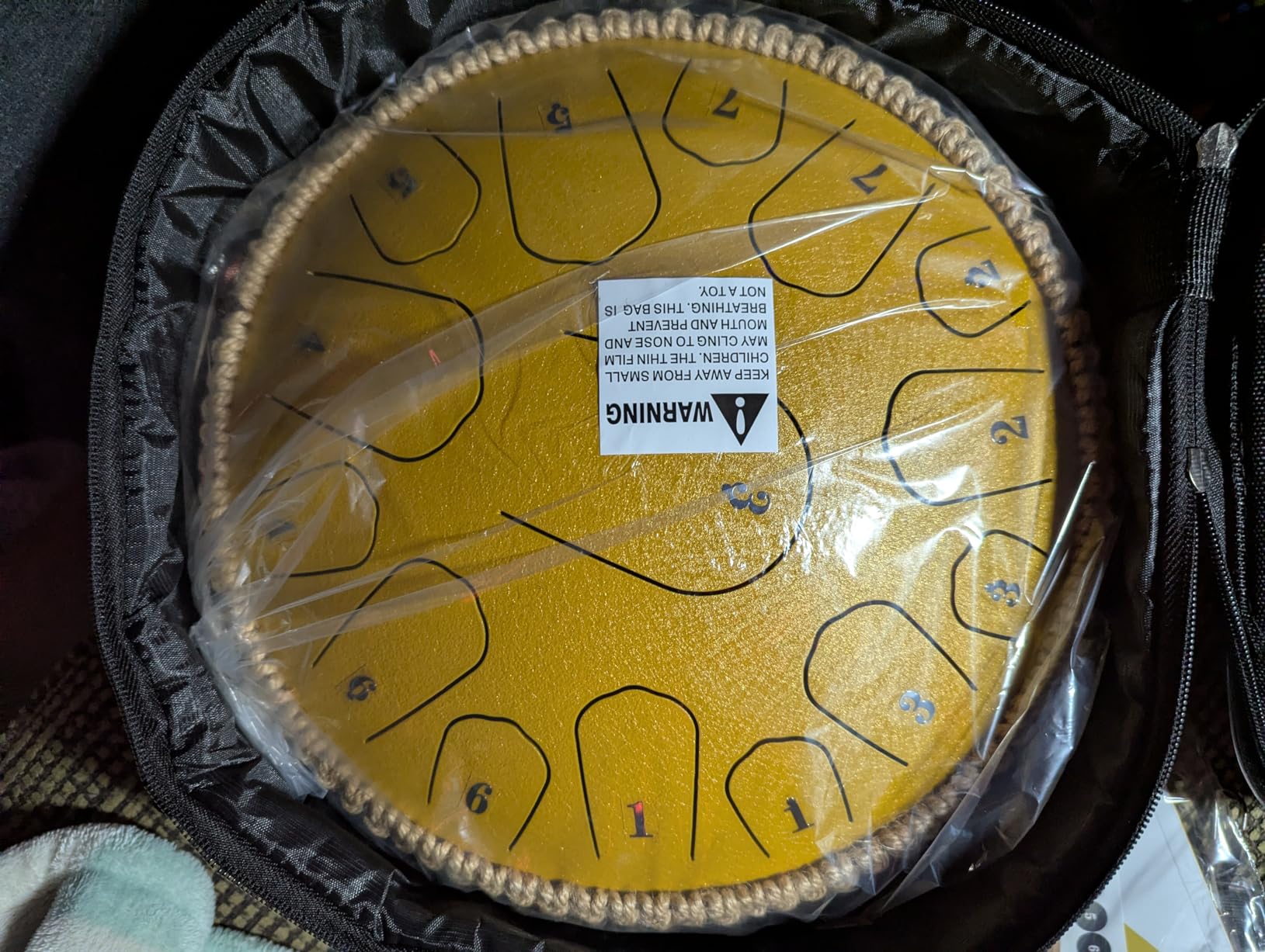 HOPWELL Steel Tongue Drum - 13 Inches 15 Notes Tongue Drum - Hand Pan Drum with Music Book customer photo 1