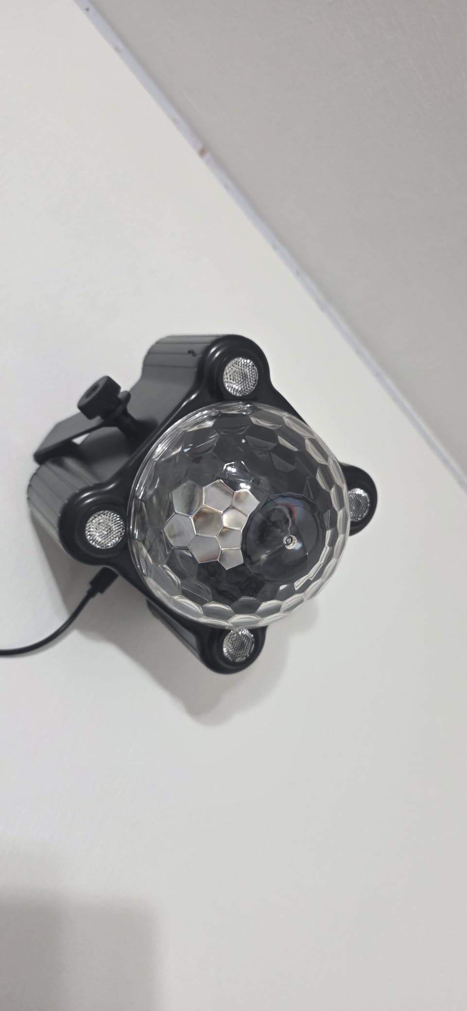 Laucnpty Disco Ball Party Lights Sound Activated Strobe DJ Stage Lighting for Indoor Room Outdoor Dance Floor Parties Birthday Rave Home Karaoke Halloween Christmas Wedding Show Bar Club Decorations customer photo 2