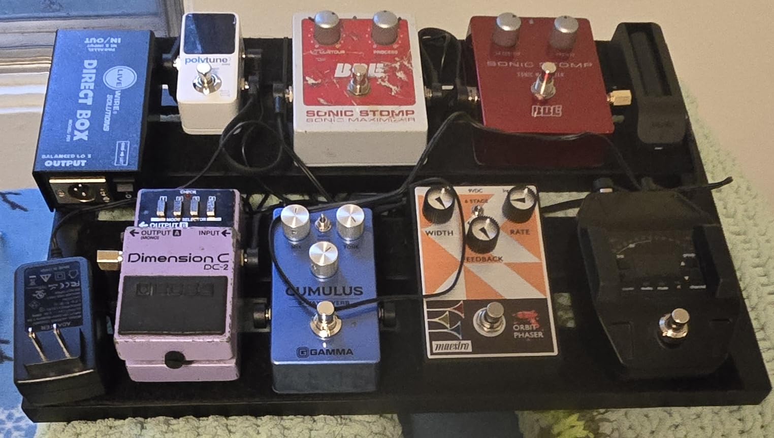 Guitar Pedal Board Aluminum Guitar Effect Pedal Board 28'' x 13.78'' Guitar Effects Pedalboard Accessories with Carrying Bag customer photo 1