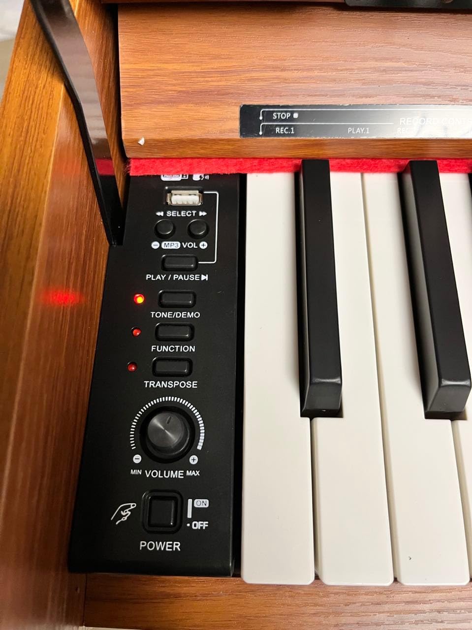 UISCOM 88 Key Weighted Home Digital Piano,Wooden Desk Keyboard,Triple-Pedal | Transforms Between Desk and Vanity,Progressive Hammer-Action Keyboard, Perfect for Beginners with MIDI Functionality,Brown customer photo 2