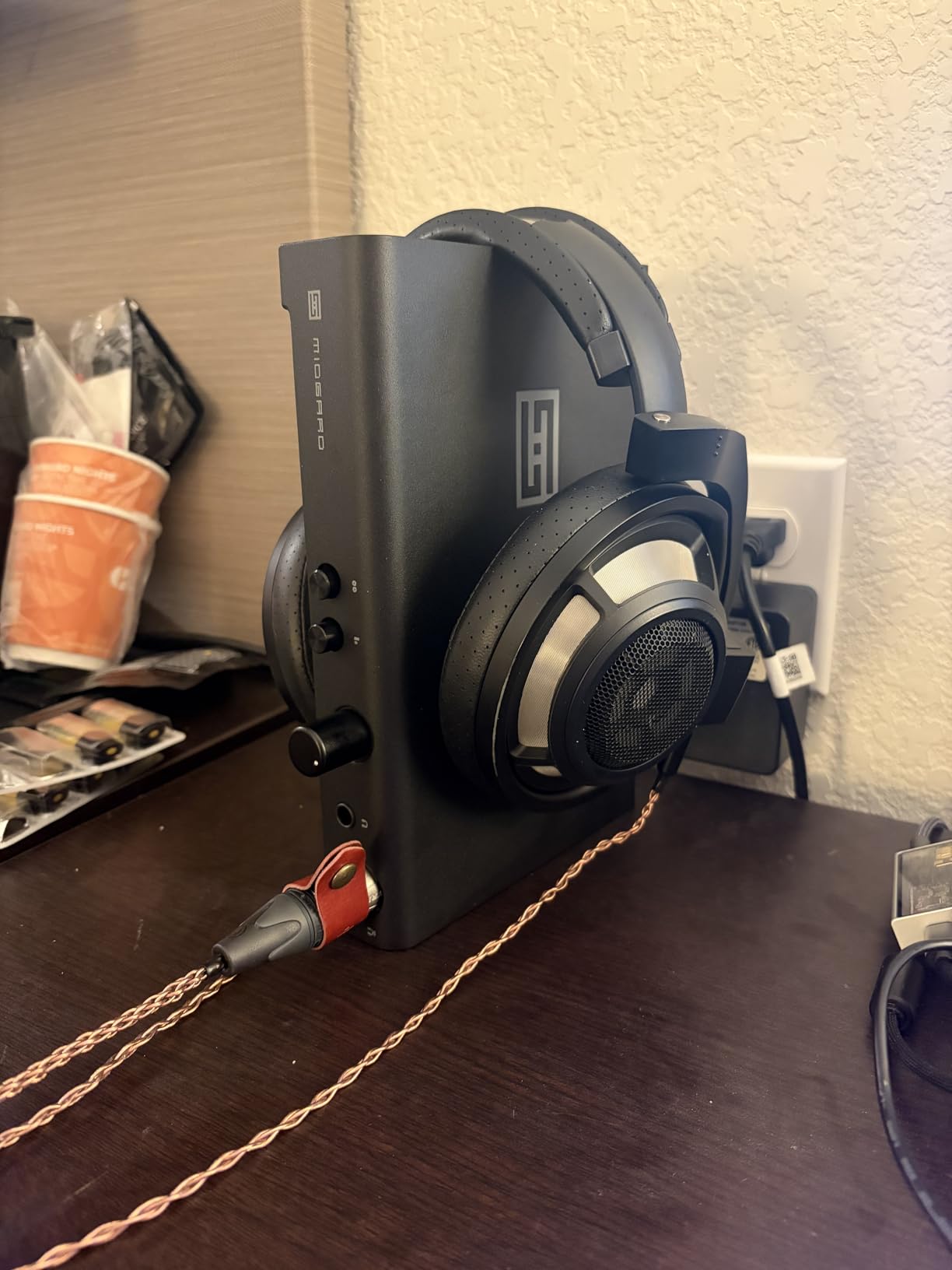 Schiit Midgard Headphone Amp and Preamp with Balanced Inputs and Outputs | Fully discrete amp with exclusive Halo mixed-mode feedback, ~5W/32 ohms, balanced & SE in/out, Alps RK27 pot. Made in USA. customer photo 1