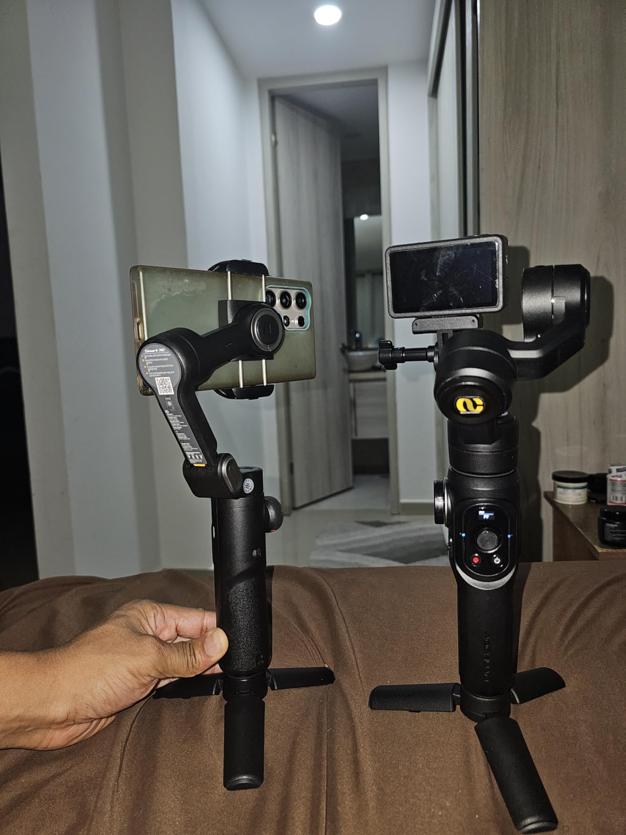 AOCHUAN Gimbal Stabilizer for Go Pro, Handheld Gimbal with 360° Rotation for Video Recording, 3-Axis Gimbal Stabilizer Compatible with Gopro Hero 12/11, Osmo Action, Insta360 ONE R, Sony RX0 - Smart G1 customer photo 2