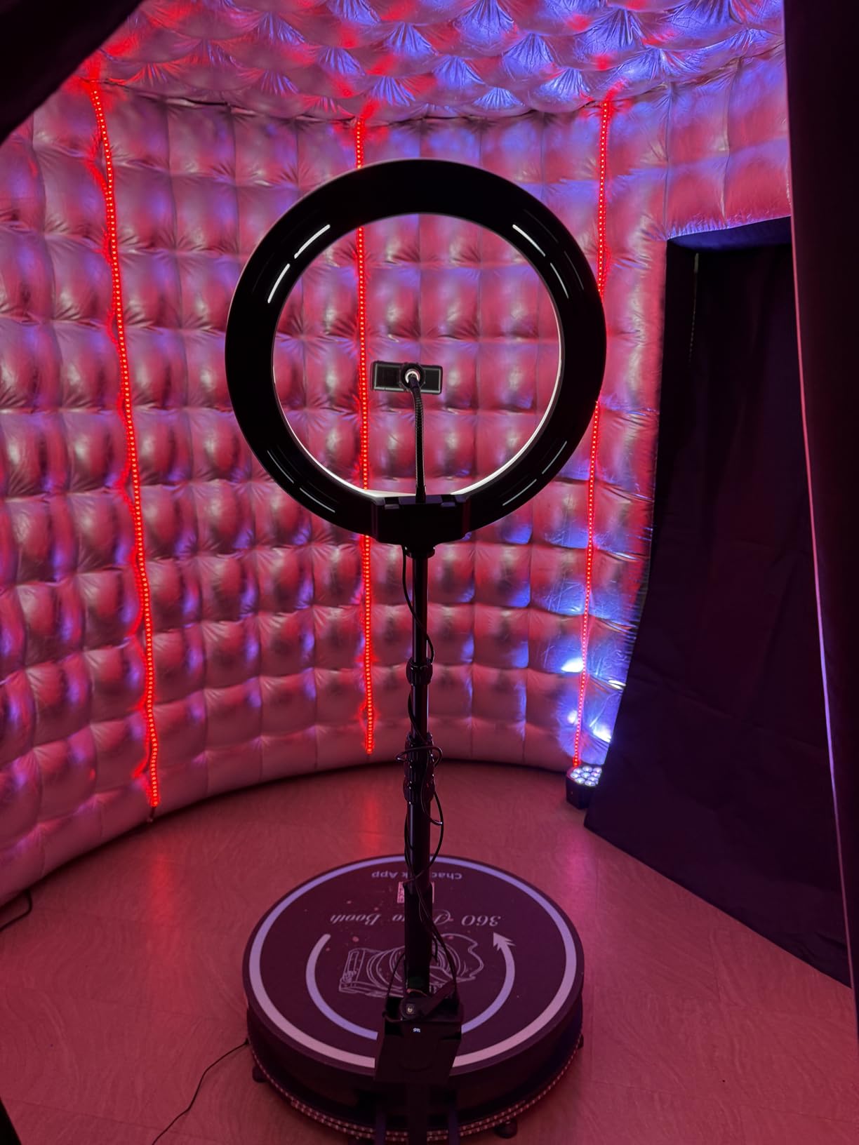 SAYOK 10ft Diameter Round Inflatable LED 360 Photo Booth Enclosure with LED Lights & Blower, 360 Photo Booth Backdrop for Wedding, Party, Birthday, Exhibition customer photo 1
