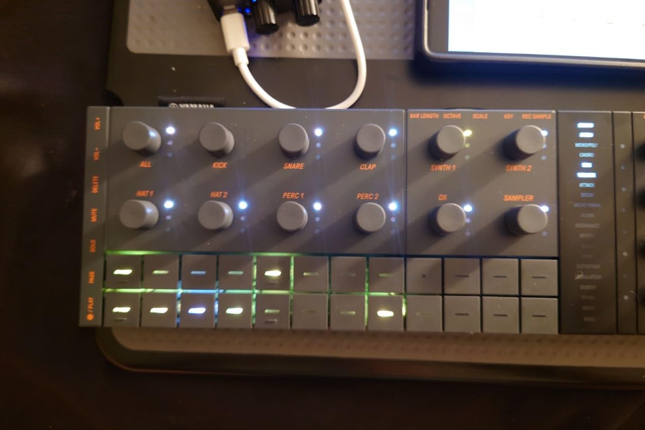 Yamaha SEQTRAK Mobile Music Ideastation, Advanced Sequencer, Onboard Sampling, Built-In Speakers and Microphone, Orange customer photo 1