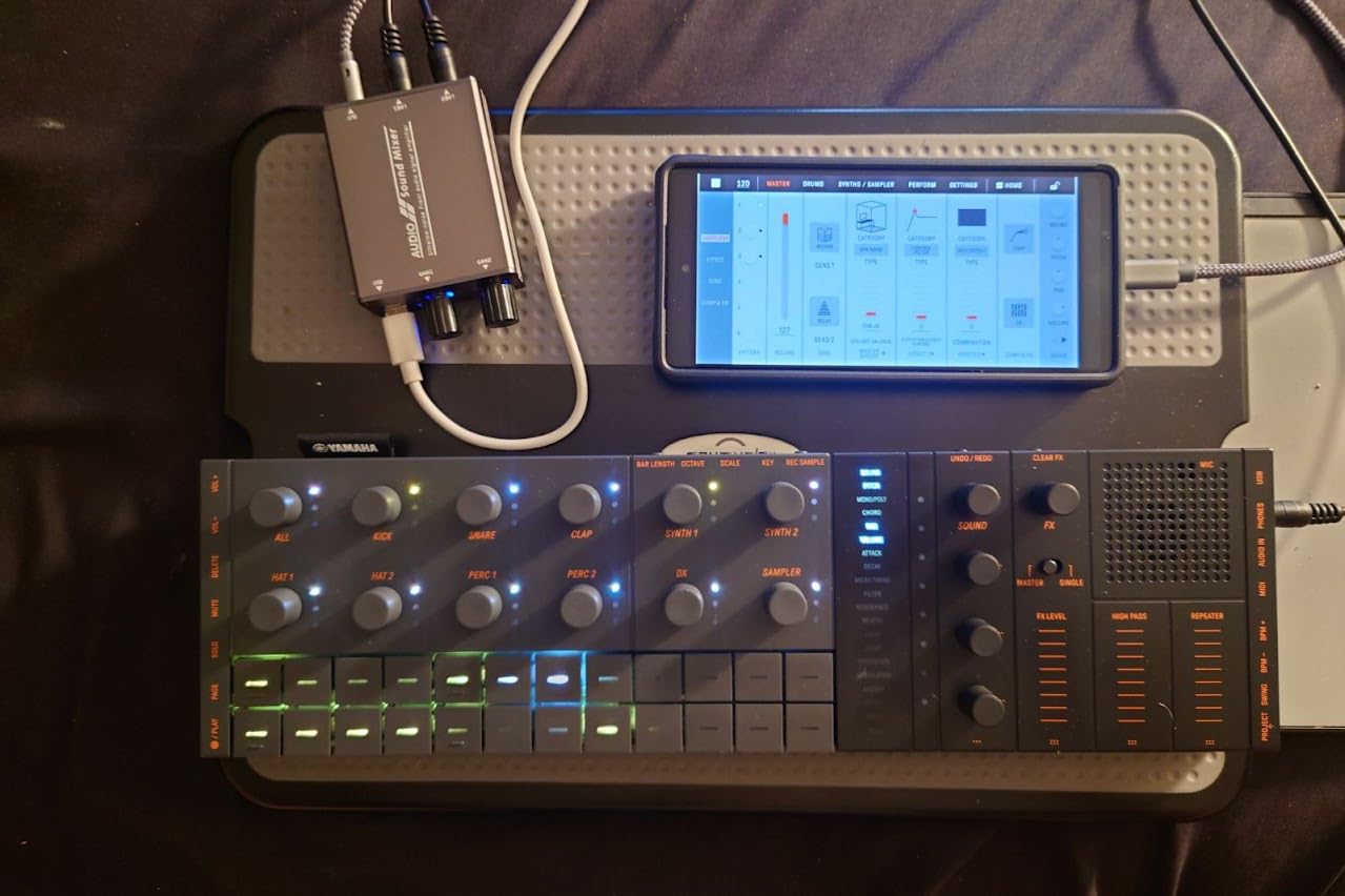 Yamaha SEQTRAK Mobile Music Ideastation, Advanced Sequencer, Onboard Sampling, Built-In Speakers and Microphone, Orange customer photo 2