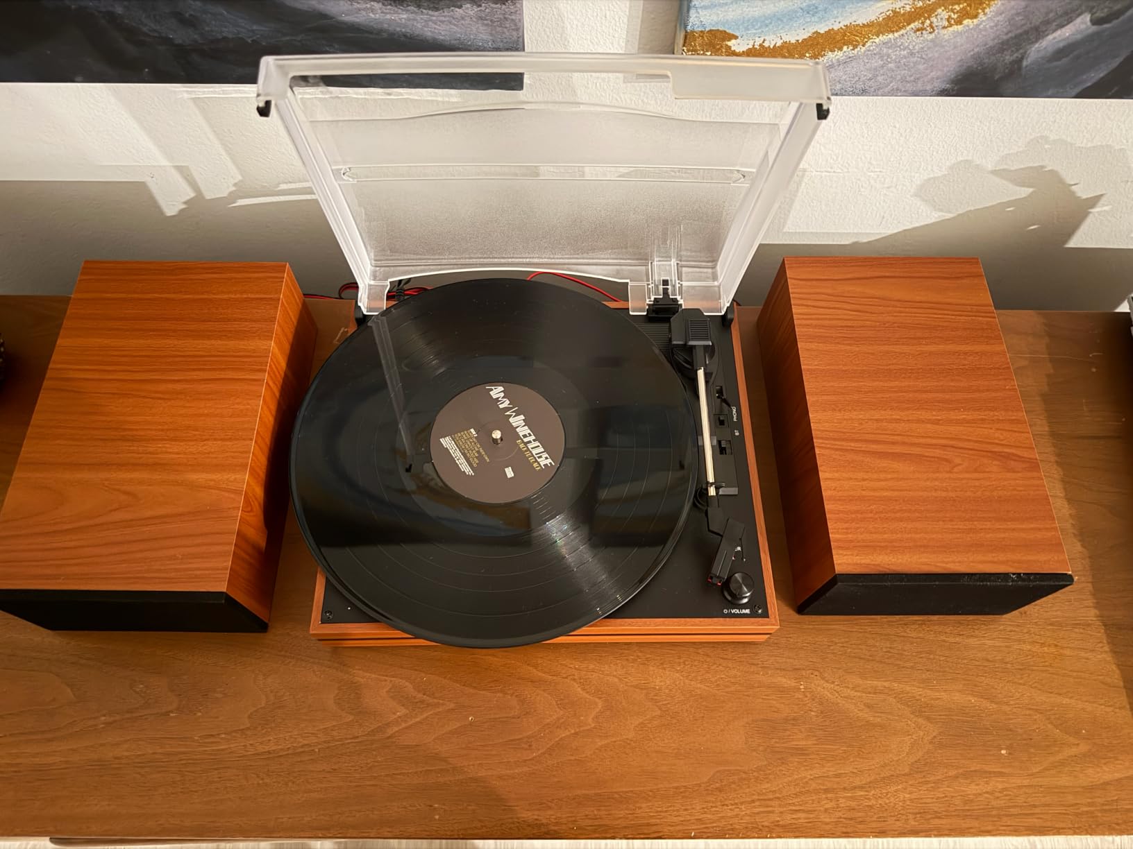Seasonlife Vintage Vinyl Record Player with 2 External Speakers, Belt-Drive Turntable customer photo 1