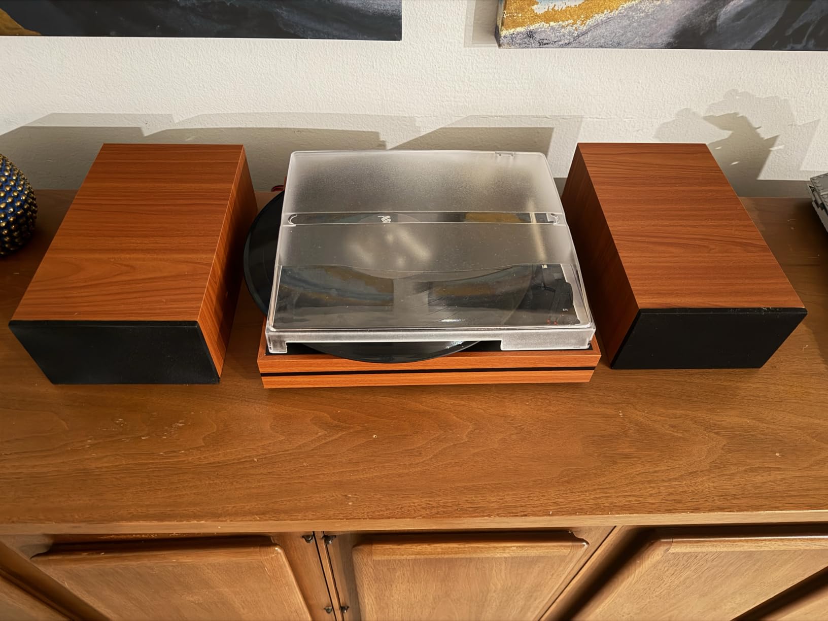 Seasonlife Vintage Vinyl Record Player with 2 External Speakers, Belt-Drive Turntable customer photo 2